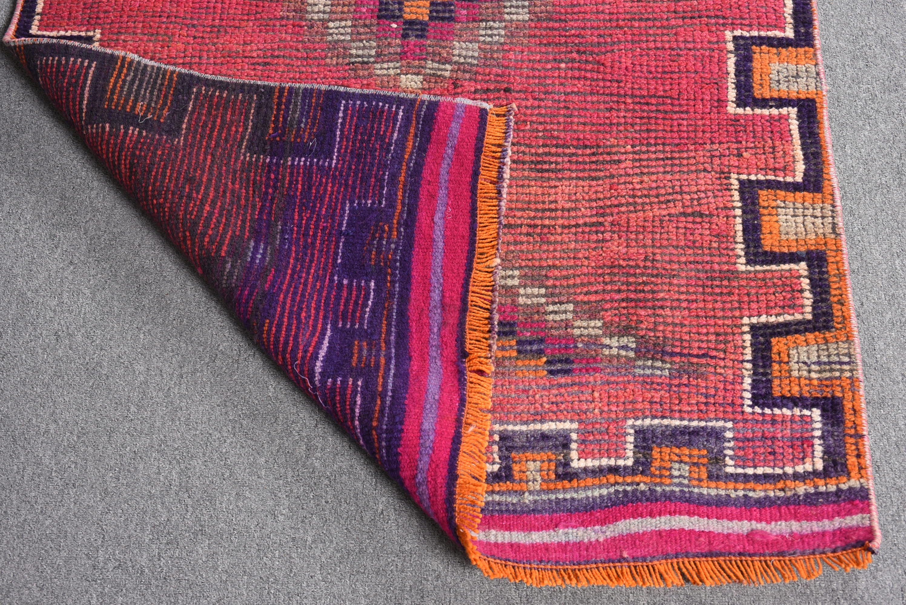 Red Oriental Rug, 3.1x10.5 ft Runner Rugs, Rugs for Stair, Stair Rug, Turkish Rug, Vintage Rugs, Cool Rug, Hallway Rugs