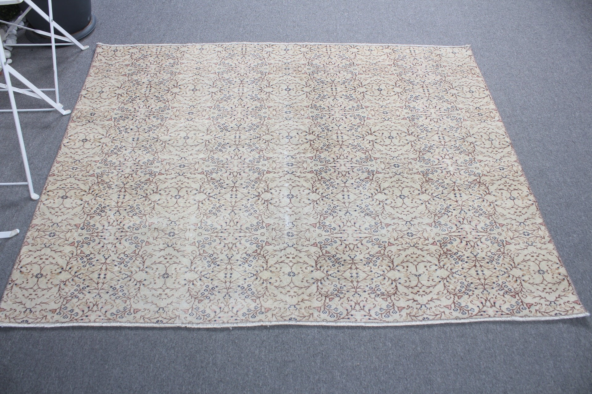 Anadolu Halısı, 5.6x4.4 ft Alan Halısı, Vintage Halı, İç Mekan Halısı, Oryantal Halılar, Türk Halıları, Yer Halıları, Bej Yer Halısı, Yatak Odası Halısı