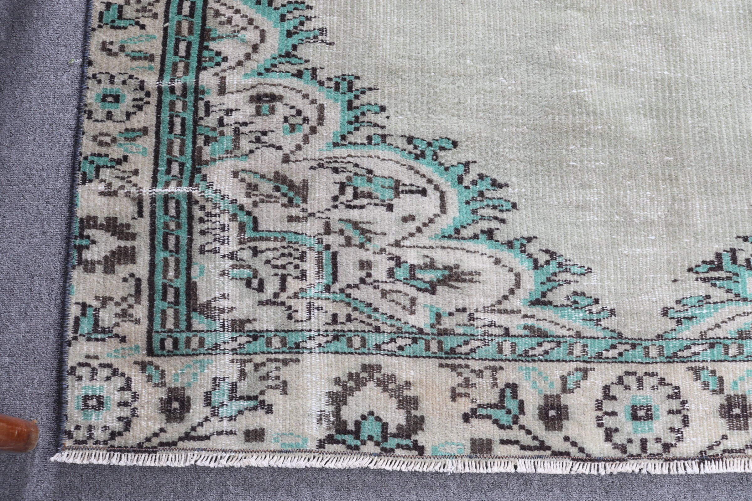 Living Room Rug, Vintage Rug, Cute Rug, 4.3x7.4 ft Area Rug, Green Bedroom Rug, Floor Rugs, Moroccan Rugs, Turkish Rug, Anatolian Rug