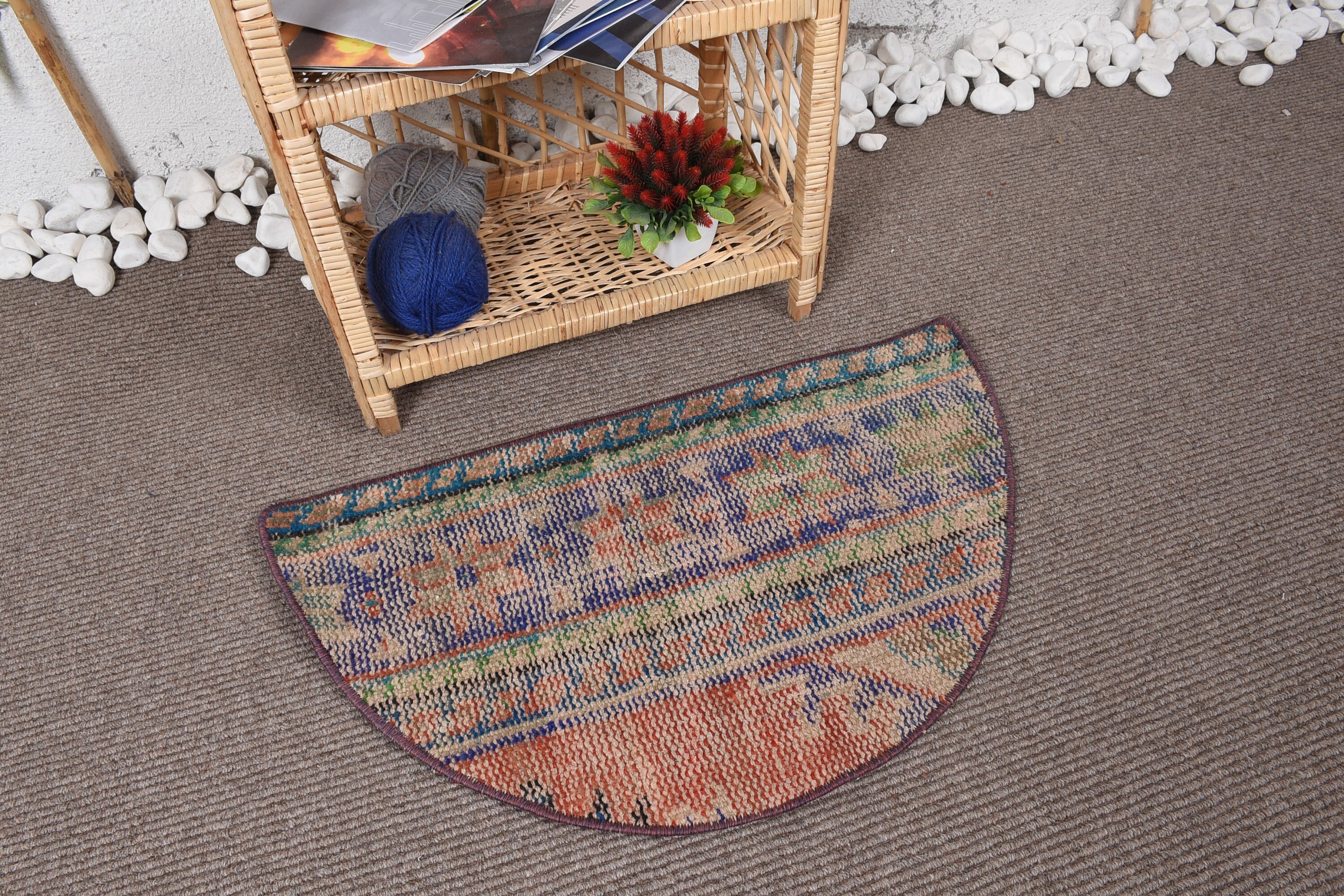 Handwoven Rugs, Cool Rugs, Turkish Rug, Rugs for Entry, Bathroom Rug, 2.5x1.5 ft Small Rugs, Car Mat Rug, Kitchen Rug, Vintage Rug, Art Rug