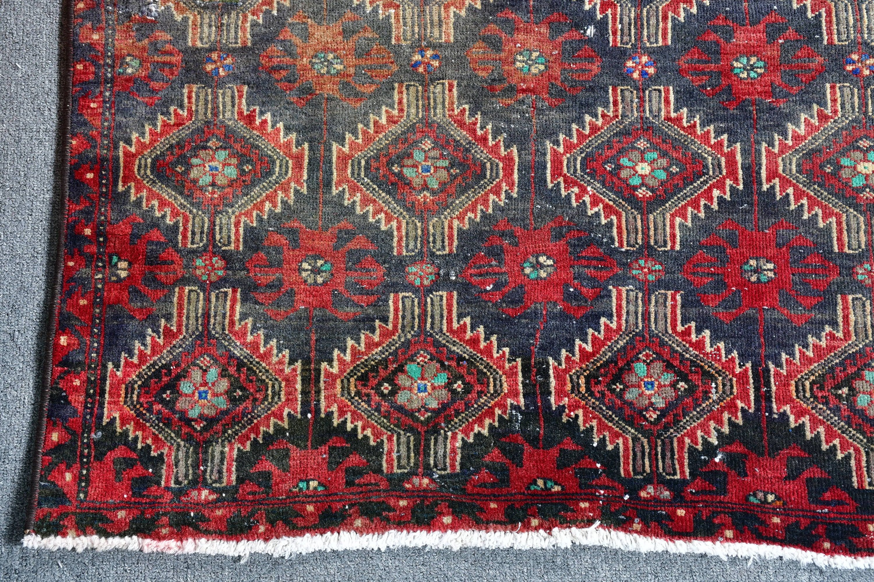 Rugs for Entry, Black Antique Rug, Vintage Rug, Car Mat Rug, Moroccan Rug, Antique Rugs, 2.6x5.4 ft Small Rugs, Bathroom Rugs, Turkish Rug