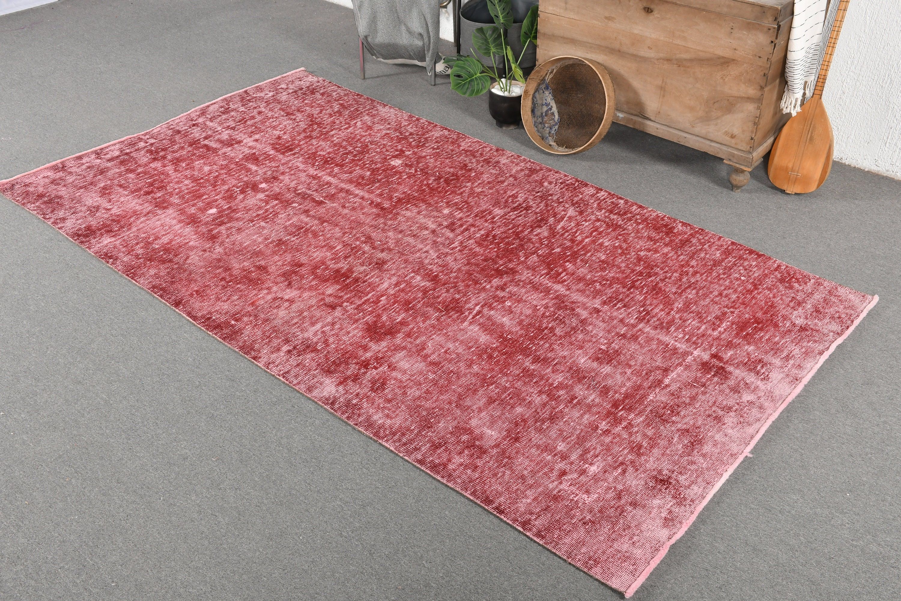 Pink Bedroom Rugs, Vintage Rug, Wool Rugs, Dining Room Rug, Oriental Rugs, Decorative Rug, Turkish Rug, Salon Rug, 5.1x9.3 ft Large Rug