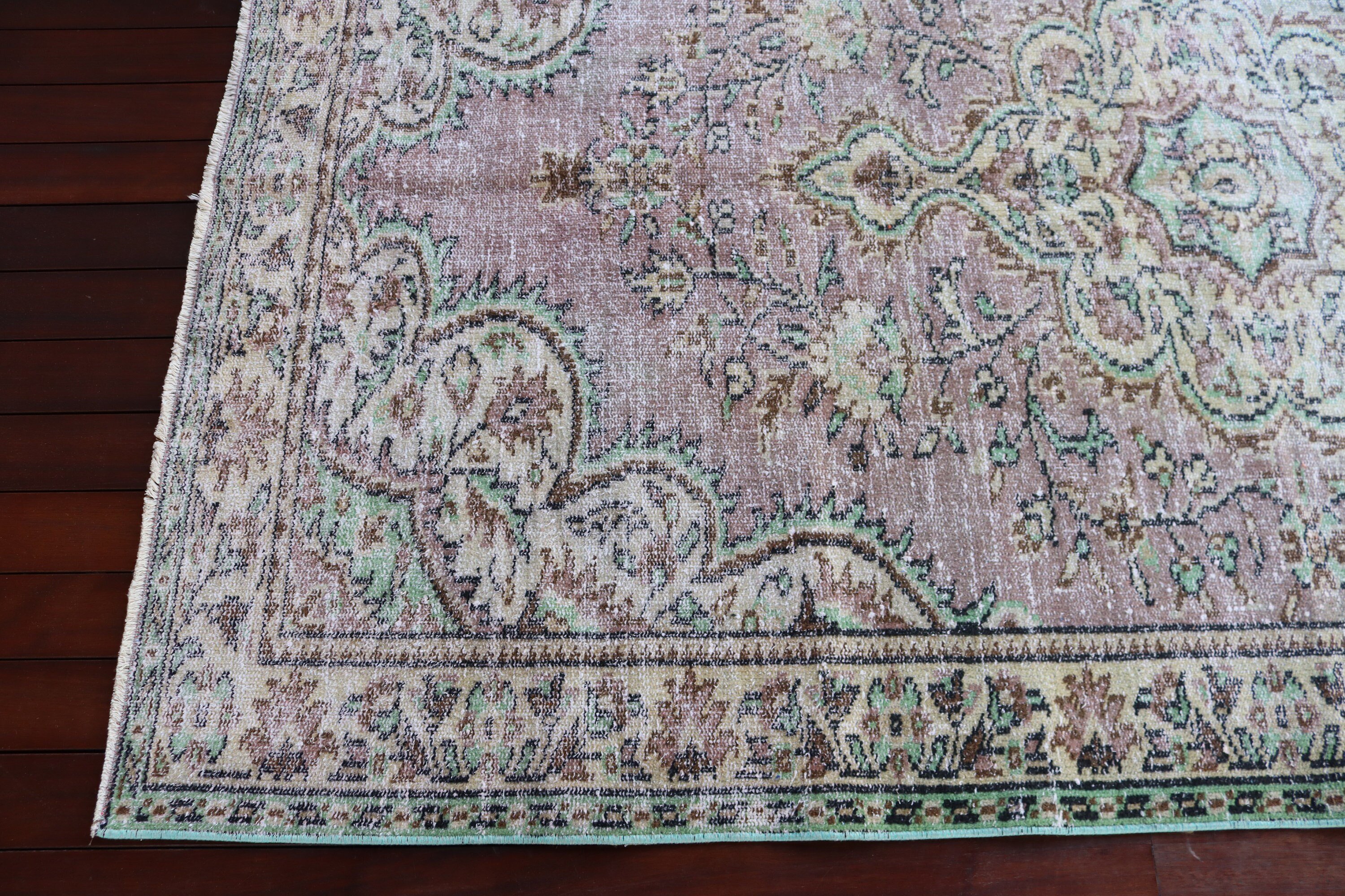 Vintage Halılar, Oturma Odası Halıları, Mor Soğuk Halı, 5,2x8,1 ft Büyük Halılar, Türk Halıları, Büyük Oushak Halıları, Anadolu Halısı, Antika Halılar