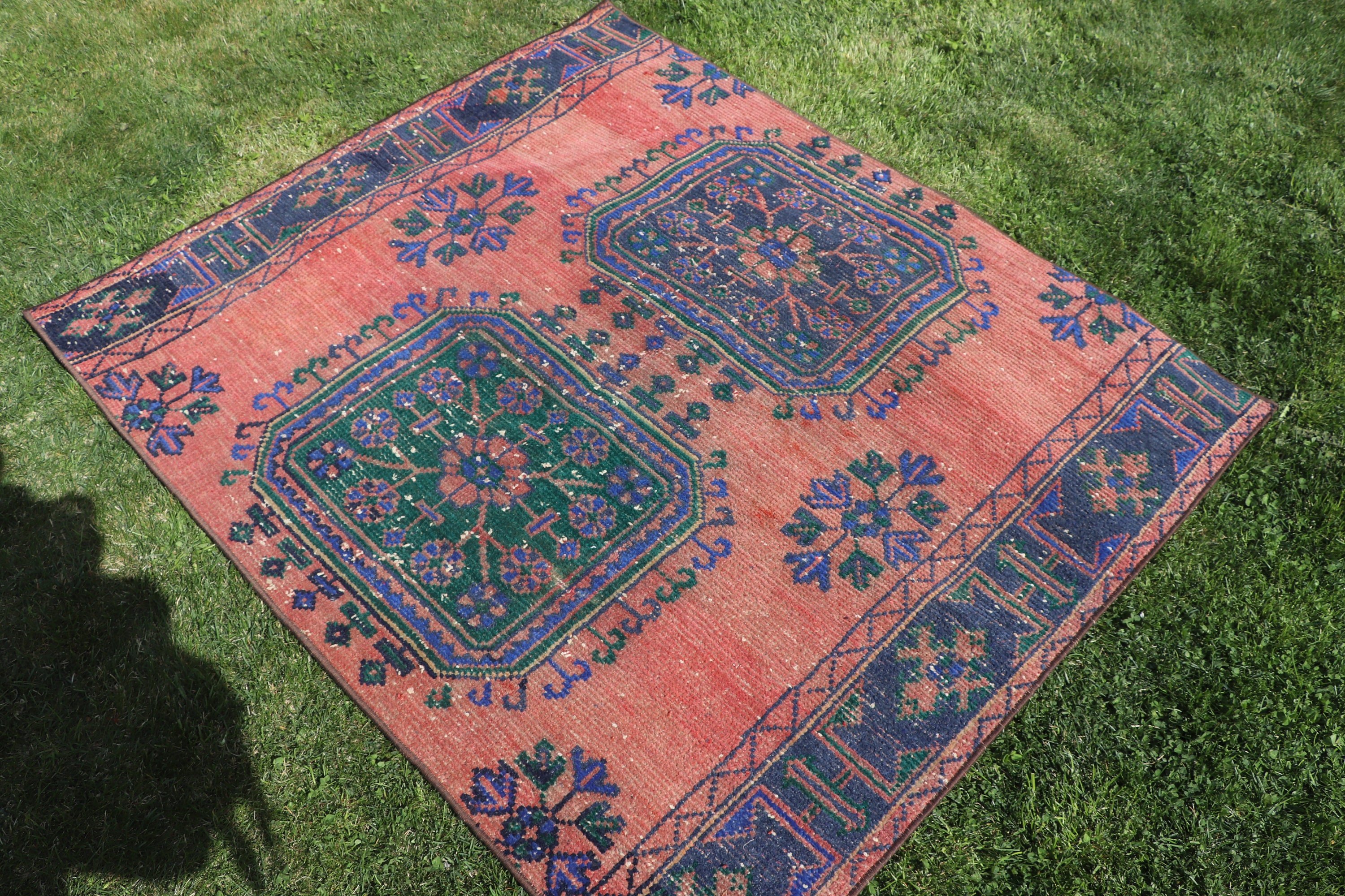 3,8x4,4 ft Accent Halılar, Modern Halı, Mutfak Halısı, Türk Halısı, Mutfak Halıları, Kırmızı Oryantal Halılar, Boho Halılar, Vintage Halılar, Giriş Halıları