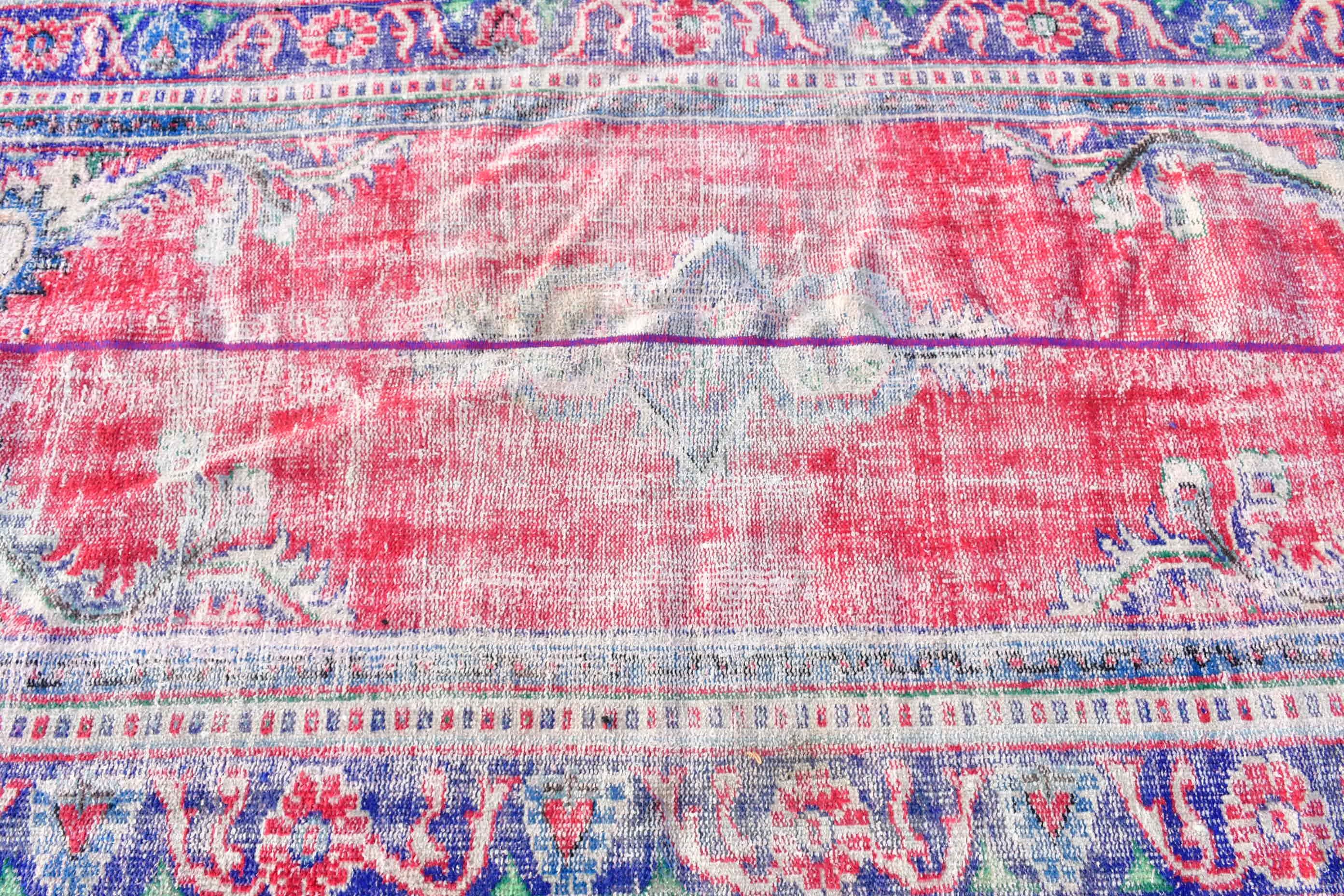 Red Anatolian Rug, Vintage Rug, Turkish Rugs, Living Room Rugs, Anatolian Rug, Pastel Rugs, Bedroom Rugs, Cool Rugs, 4.3x9.9 ft Large Rug