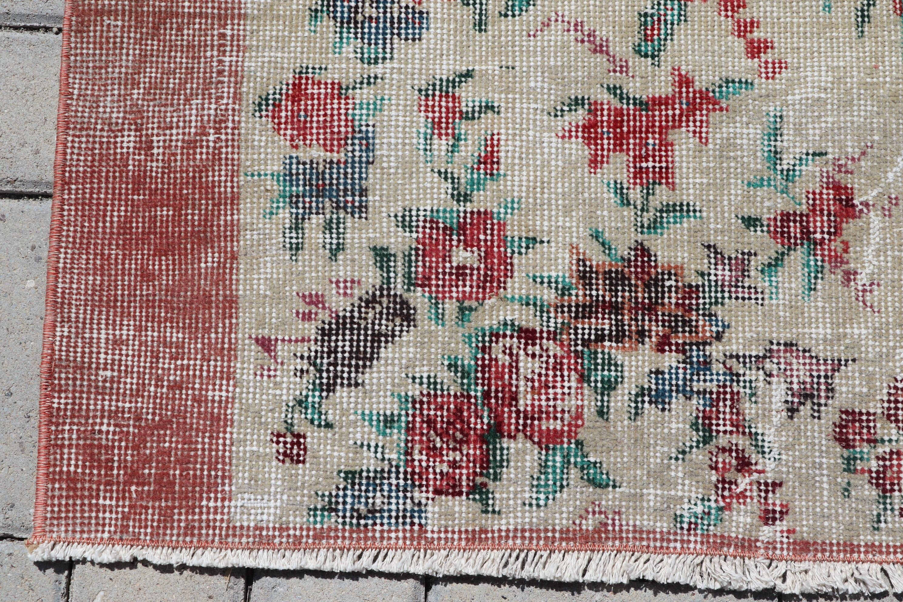 Red Anatolian Rug, Nursery Rugs, Cute Rug, 3.6x6.4 ft Accent Rug, Oriental Rugs, Vintage Rugs, Bedroom Rugs, Rugs for Kitchen, Turkish Rug