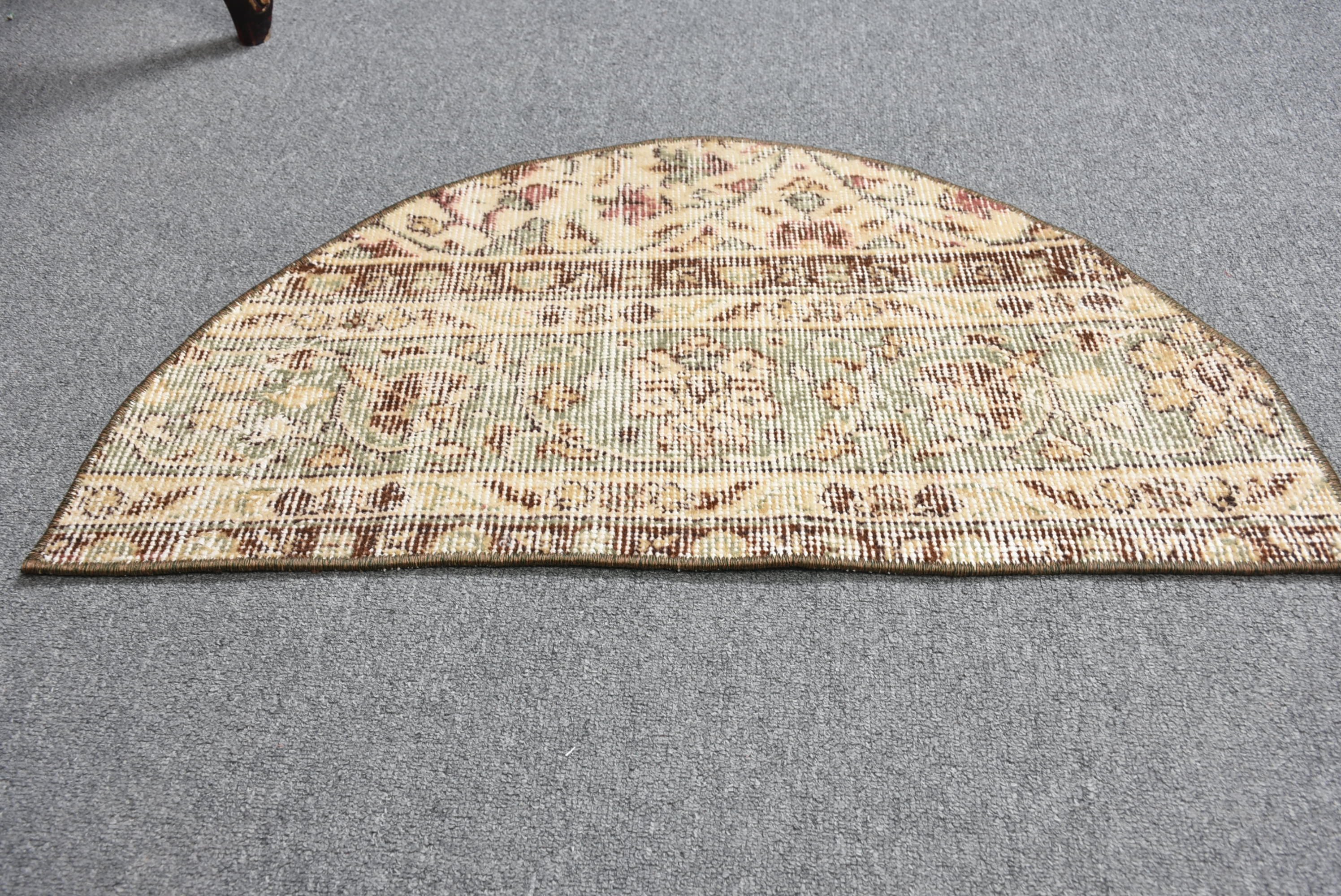 2.5x1.5 ft Small Rug, Door Mat Rugs, Rugs for Door Mat, Beige Kitchen Rugs, Entry Rug, Vintage Rug, Oushak Rug, Cool Rug, Turkish Rug