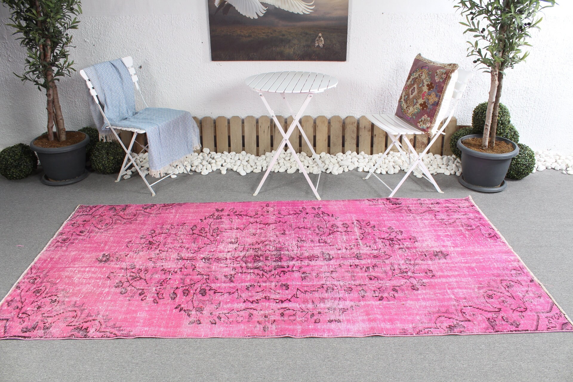 Anatolian Rug, Turkish Rug, Kitchen Rug, Floor Rug, Turkey Rugs, Bedroom Rug, Art Rug, Pink  4.1x8.4 ft Area Rugs, Vintage Rug