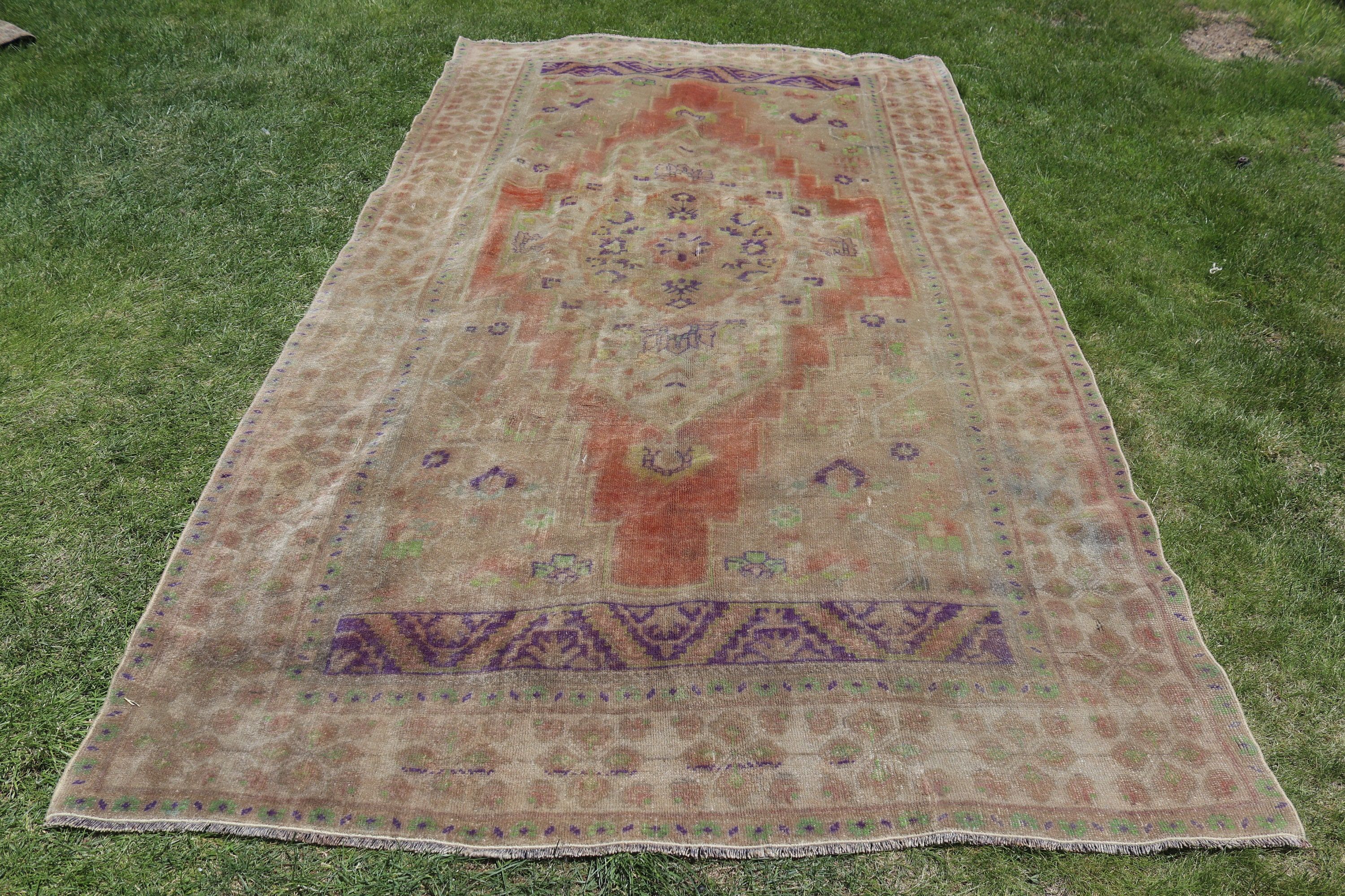 Yatak Odası Halıları, Büyük Oushak Halısı, Oushak Halısı, Vintage Halılar, 5.5x9.9 ft Büyük Halılar, Anadolu Halısı, Bej Oushak Halısı, Türk Halısı, Türkiye Halısı