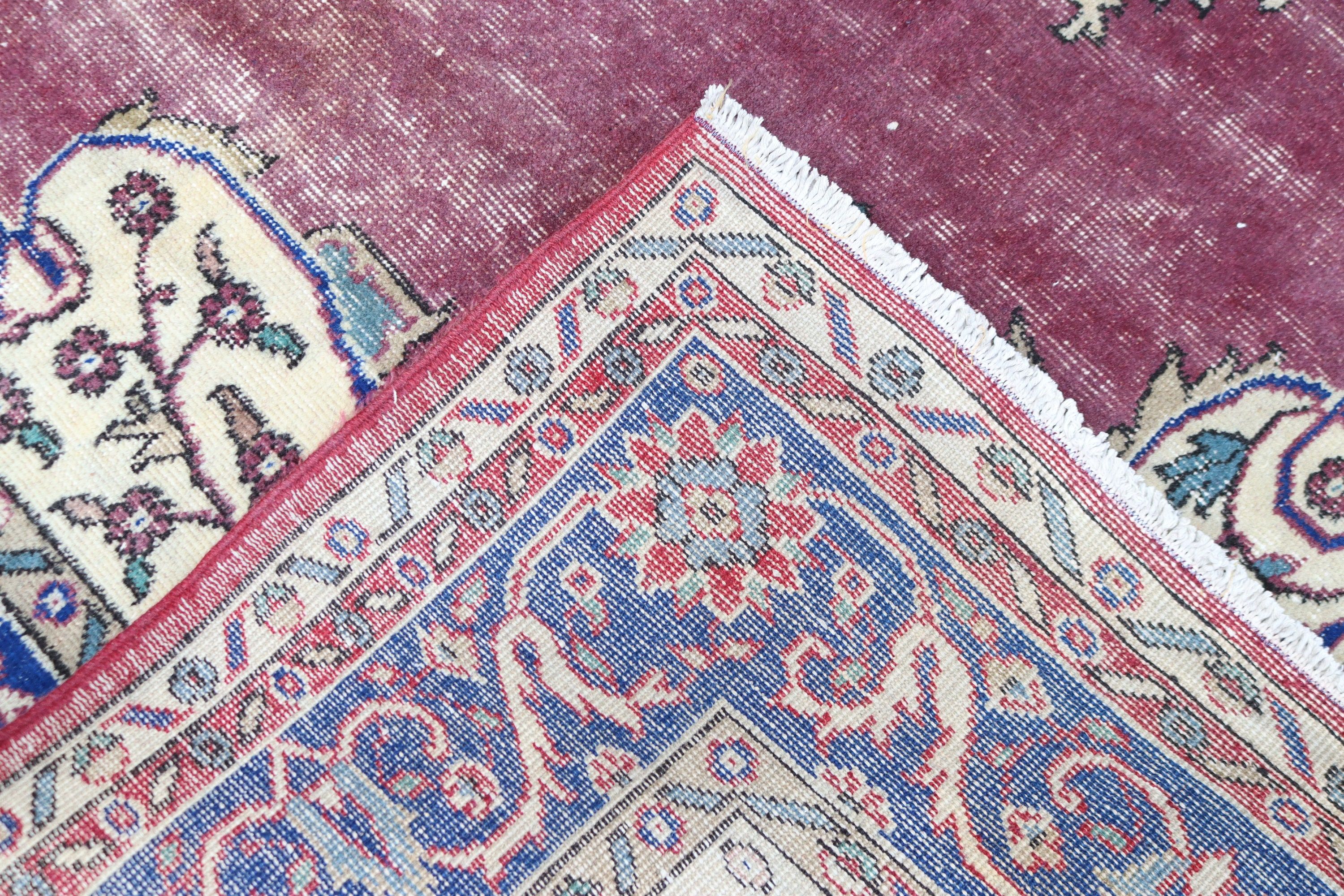 Boho Rugs, Purple Boho Rugs, Salon Rugs, 7x10 ft Large Rug, Rugs for Large Vintage, Turkish Rug, Bedroom Rug, Neutral Rugs, Vintage Rug