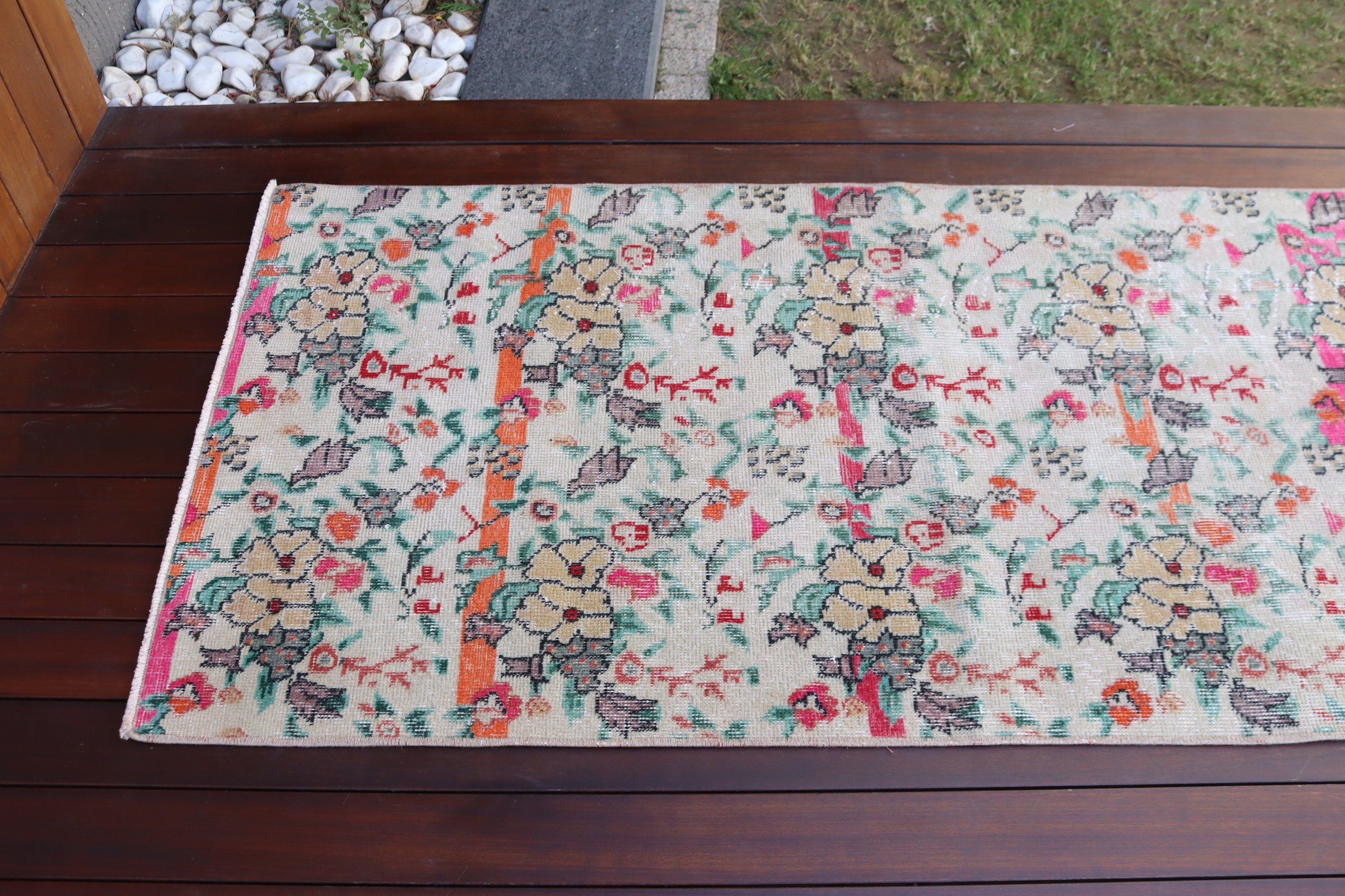 Beni Ourain Runner Halıları, Oryantal Halı, 2.6x11.1 ft Runner Halısı, Bej Fas Halıları, Mutfak Halısı, Antika Halılar, Türk Halıları, Vintage Halı