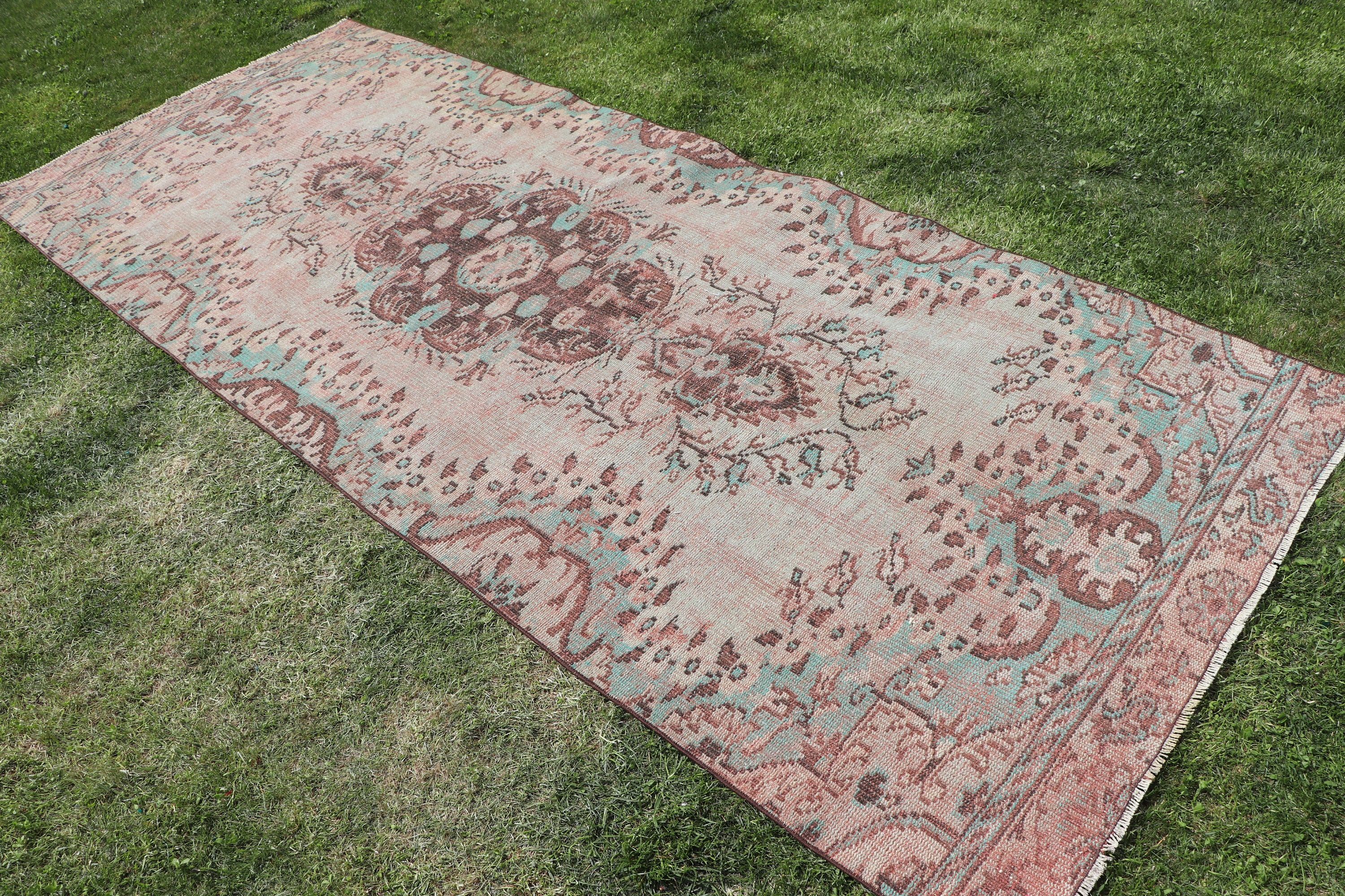 Vintage Area Rug, Vintage Rugs, Brown Home Decor Rugs, Handwoven Rug, Oriental Rug, Turkish Rug, 4x9.8 ft Area Rug, Dining Room Rugs