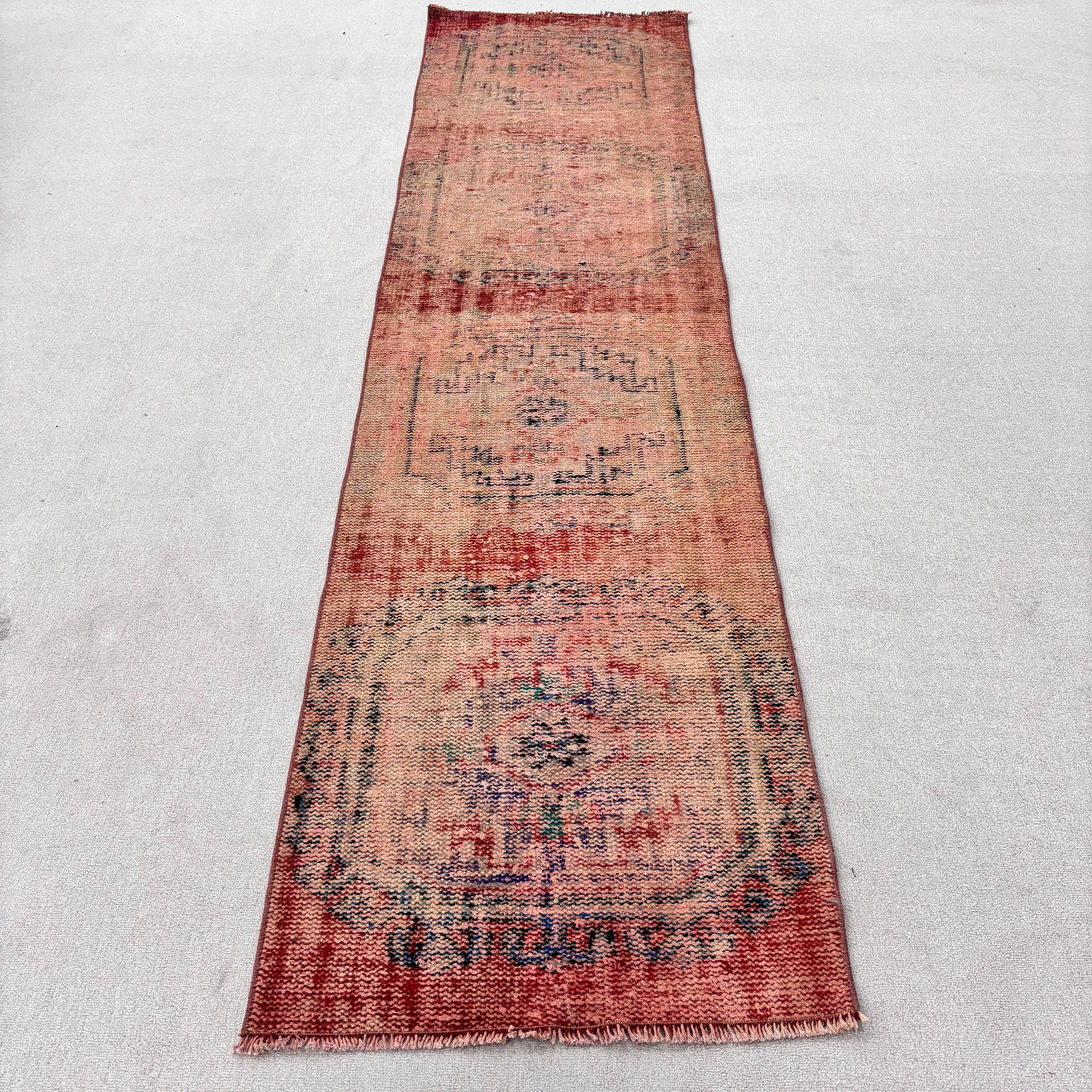 Yatak Odası Halıları, 2.5x9.5 ft Yolluk Halısı, Fas Halıları, Vintage Halılar, Turuncu Oushak Halısı, Aztek Halısı, Beni Ourain Koşucu Halısı, Türk Halısı