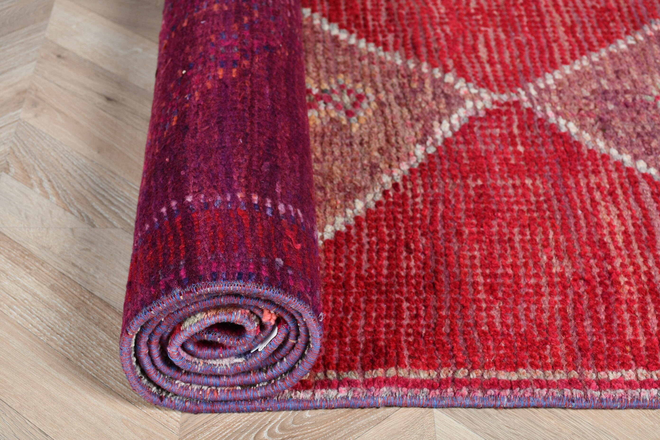 Rugs for Kitchen, Corridor Rugs, Wool Rug, Oriental Rug, Vintage Rugs, 2.6x10 ft Runner Rug, Pink Floor Rugs, Turkish Rug, Stair Rug