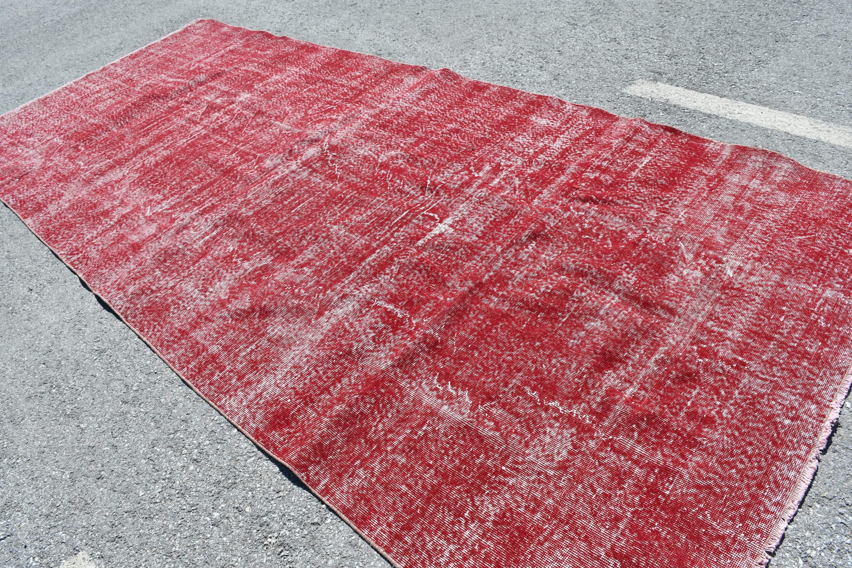 Red Home Decor Rug, Antique Rugs, Muted Rug, Turkish Rugs, 5.8x13.5 ft Oversize Rug, Dining Room Rugs, Vintage Rug, Salon Rug