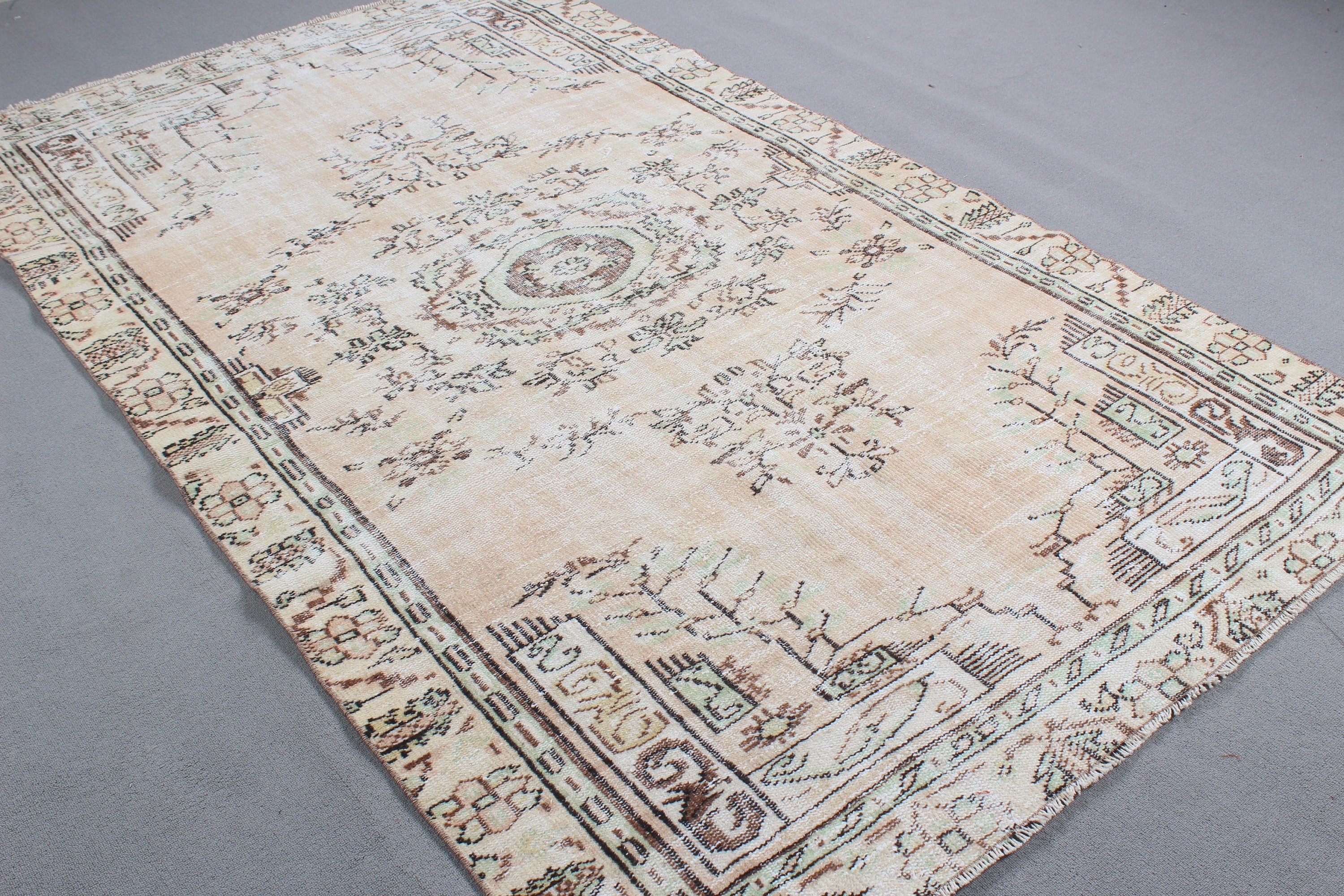 Oushak Rug, 5.1x8.5 ft Large Rug, Turkish Rugs, Beige Home Decor Rugs, Modern Rugs, Large Boho Rugs, Large Oushak Rugs, Vintage Rug