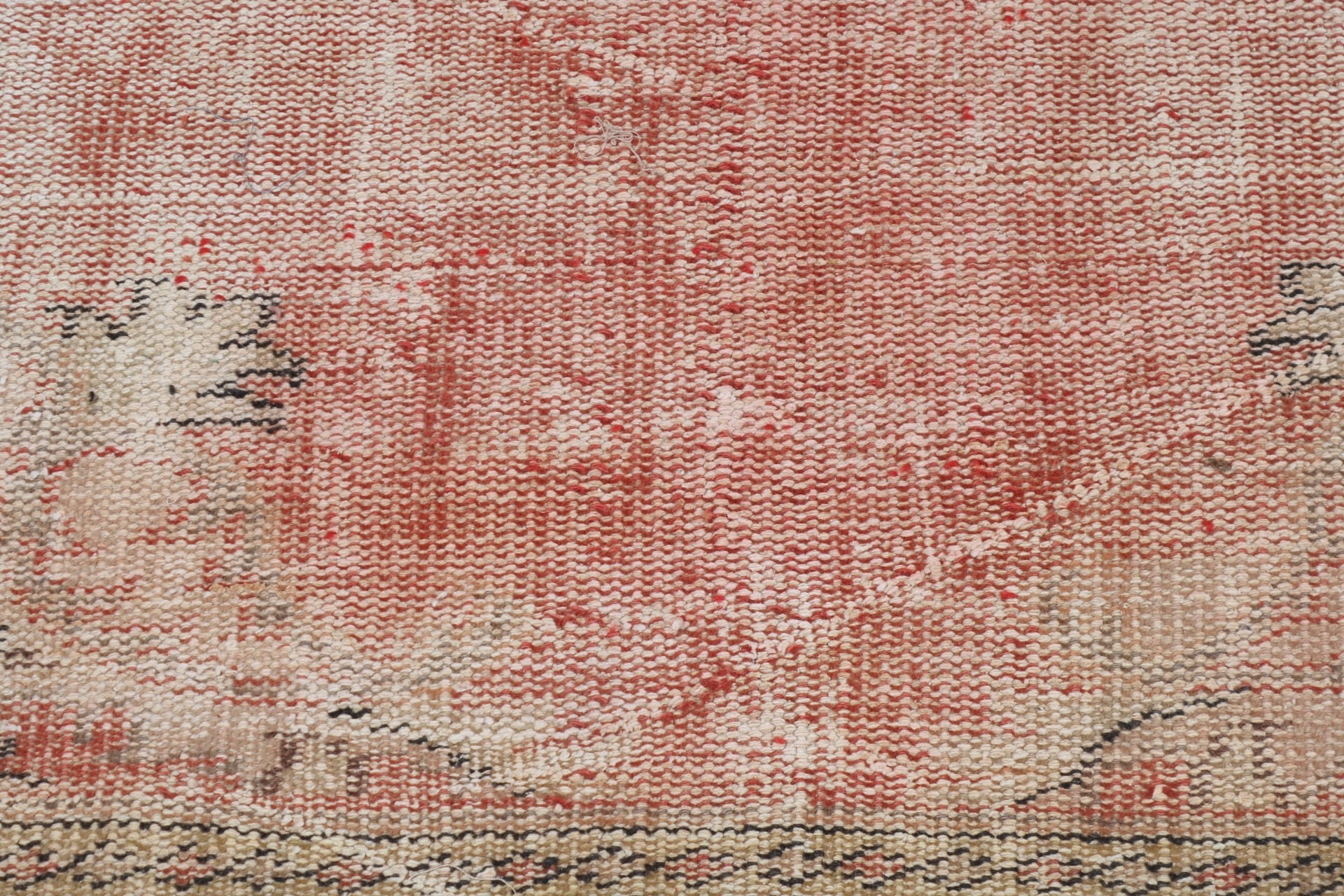 Duvara Asılı Halı, Küçük Vintage Halı, Oryantal Halı, 1.6x3.3 ft Küçük Halılar, Kırmızı Fas Halıları, Türk Halıları, Vintage Halı