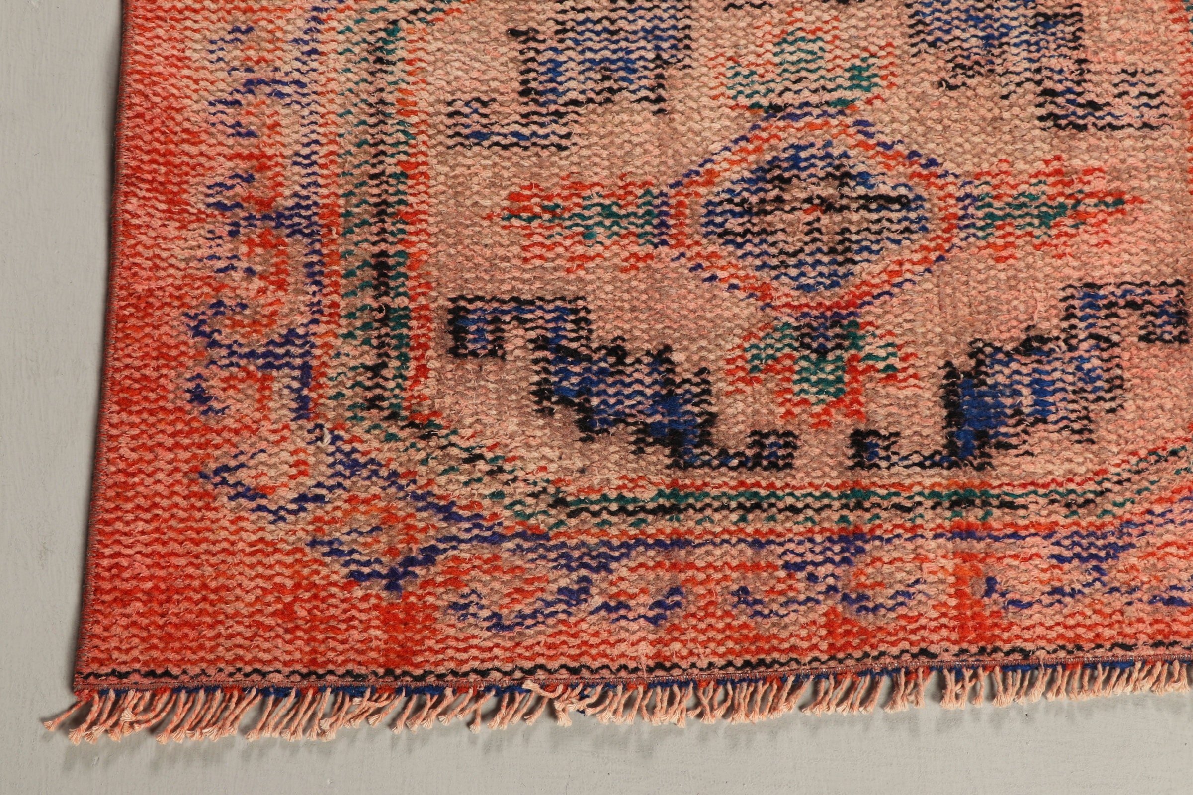 Vintage Rug, Turkish Rug, Orange Anatolian Rug, Nursery Rug, Wool Rug, Bedroom Rug, 2.8x5.9 ft Accent Rugs, Rugs for Entry, Floor Rug