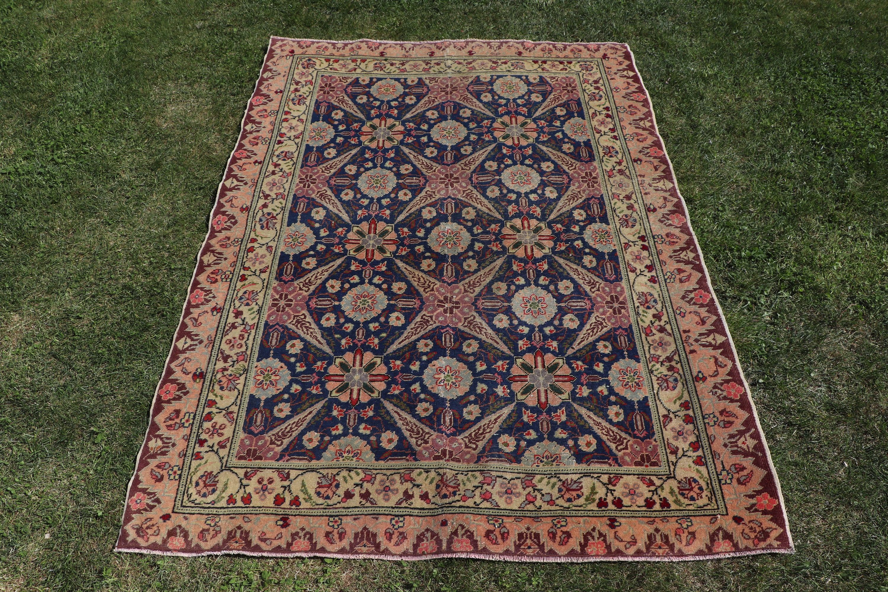 Organik Halılar, Modern Halı, 3,9x5,5 ft Vurgulu Halılar, Vintage Halı, Kahverengi Yer Halısı, Oryantal Halı, Türk Halısı, Mutfak Halıları, Çocuk Halıları