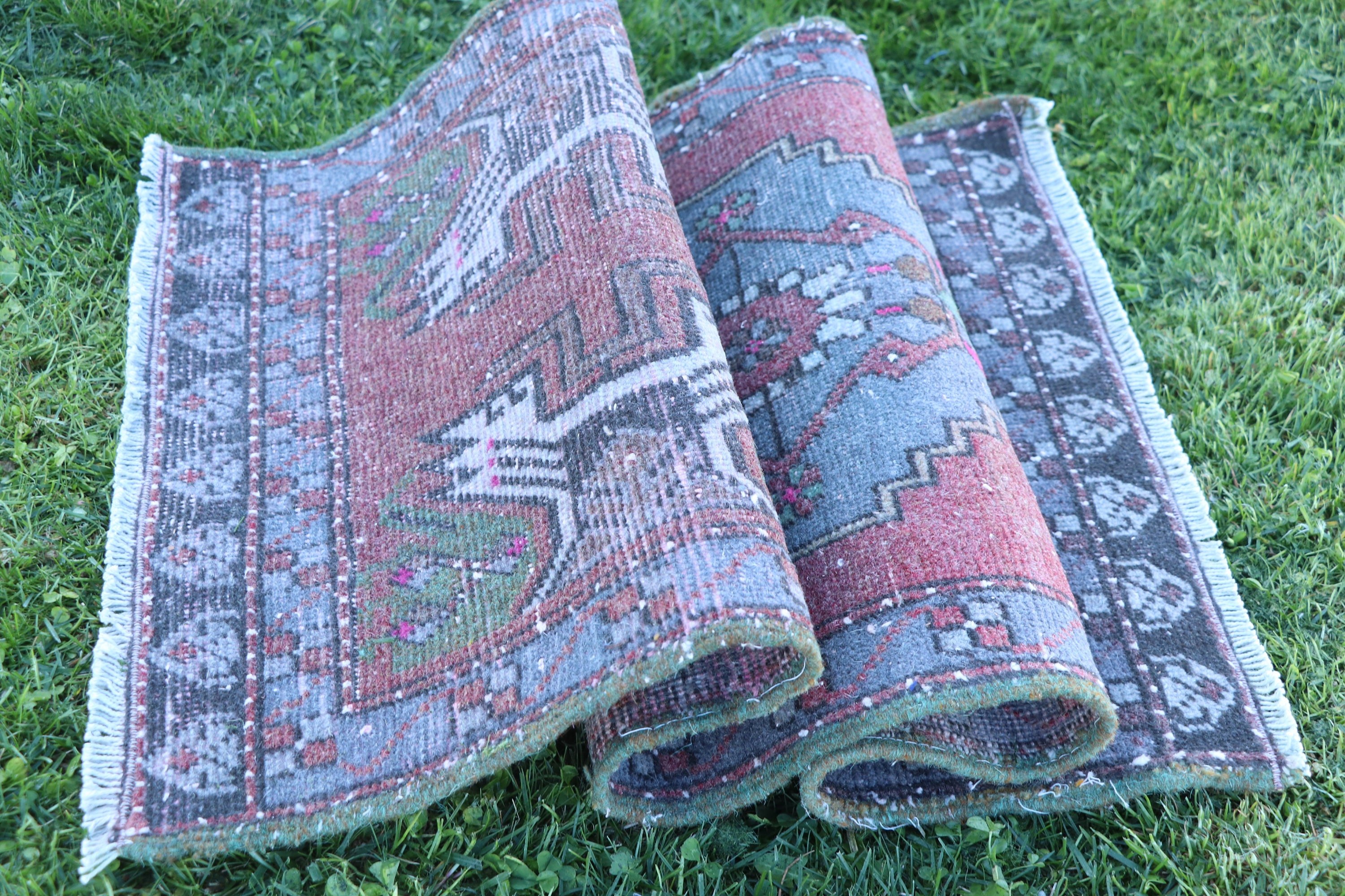 Bath Rugs, Turkey Rugs, Vintage Rug, Turkish Rugs, Oriental Rugs, Purple Statement Rug, Boho Rugs, 1.6x3.6 ft Small Rugs, Wall Hanging Rugs