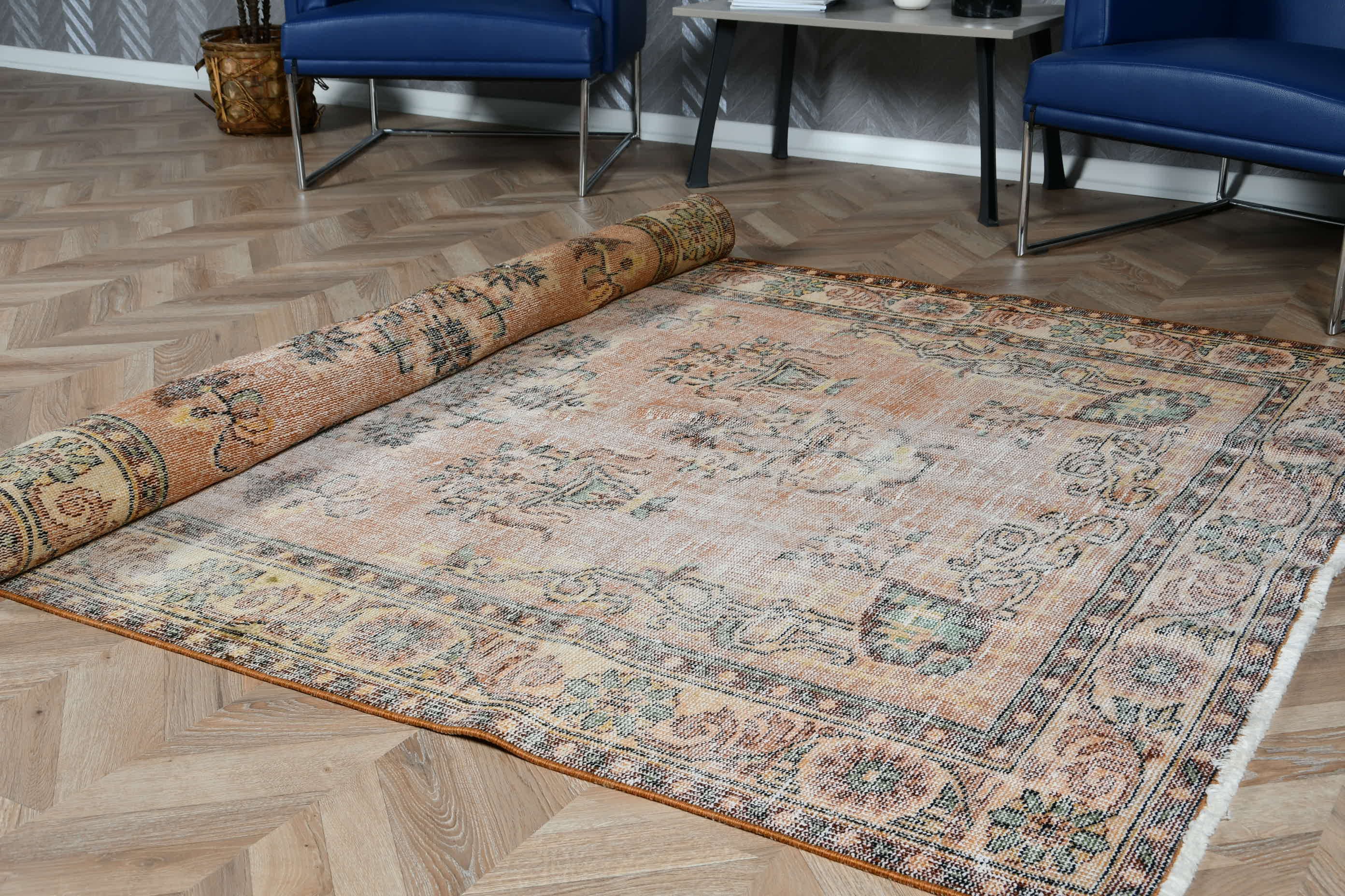 Oushak Halı, Yatak Odası Halıları, Yatak Odası Halısı, Türk Halıları, Vintage Halı, Kırmızı Ev Dekor Halısı, Salon Halıları, 5.5x9.2 ft Büyük Halılar, Harika Halı