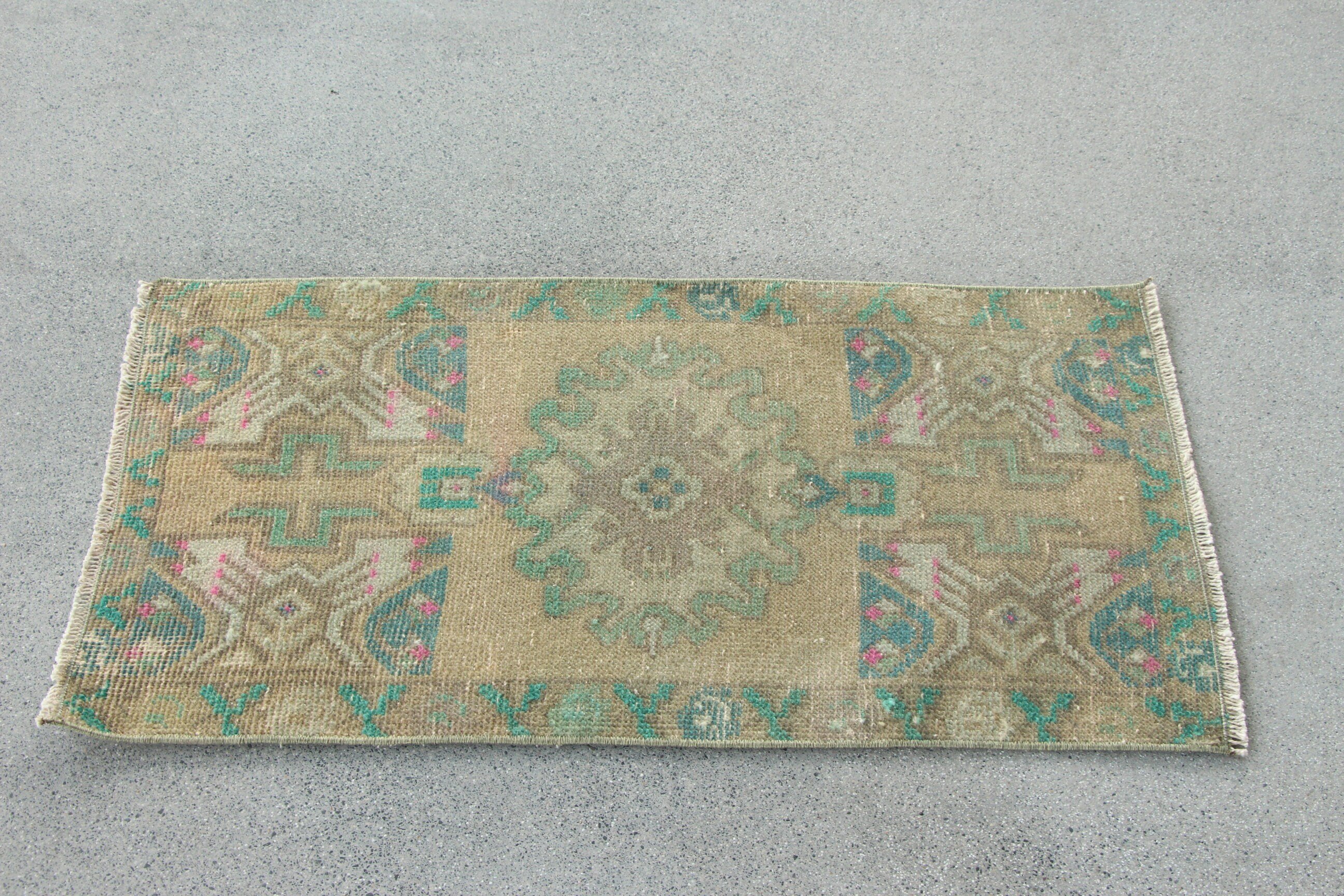 Vintage Halı, Boho Halı, Egzotik Halı, Ev Dekorasyonu Halısı, Küçük Alan Halıları, Kahverengi El Dokuma Halı, Kapı Paspası Halıları, Türk Halıları, 1.6x2.9 ft Küçük Halılar