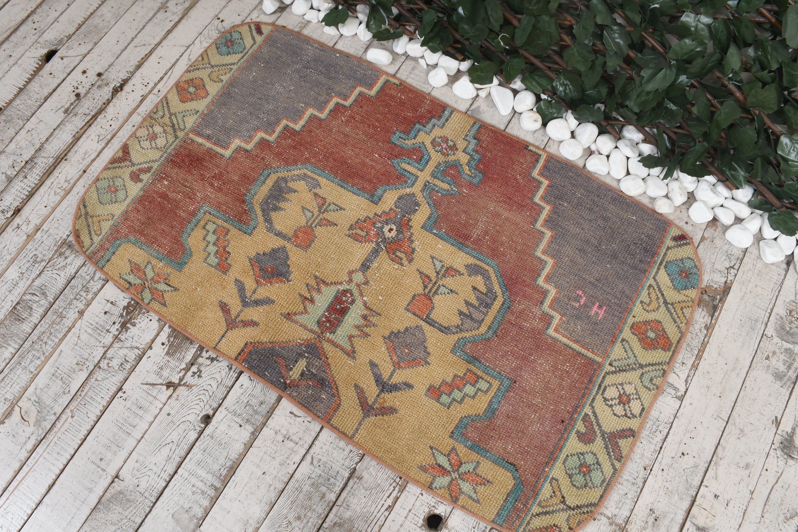 Kitchen Rugs, Personalized Door Mat Rug Rugs, Vintage Rugs, Turkish Rugs, 2.1x3.6 ft Small Rugs, Bath Rug, Rugs for Entry, Home Decor Rugs