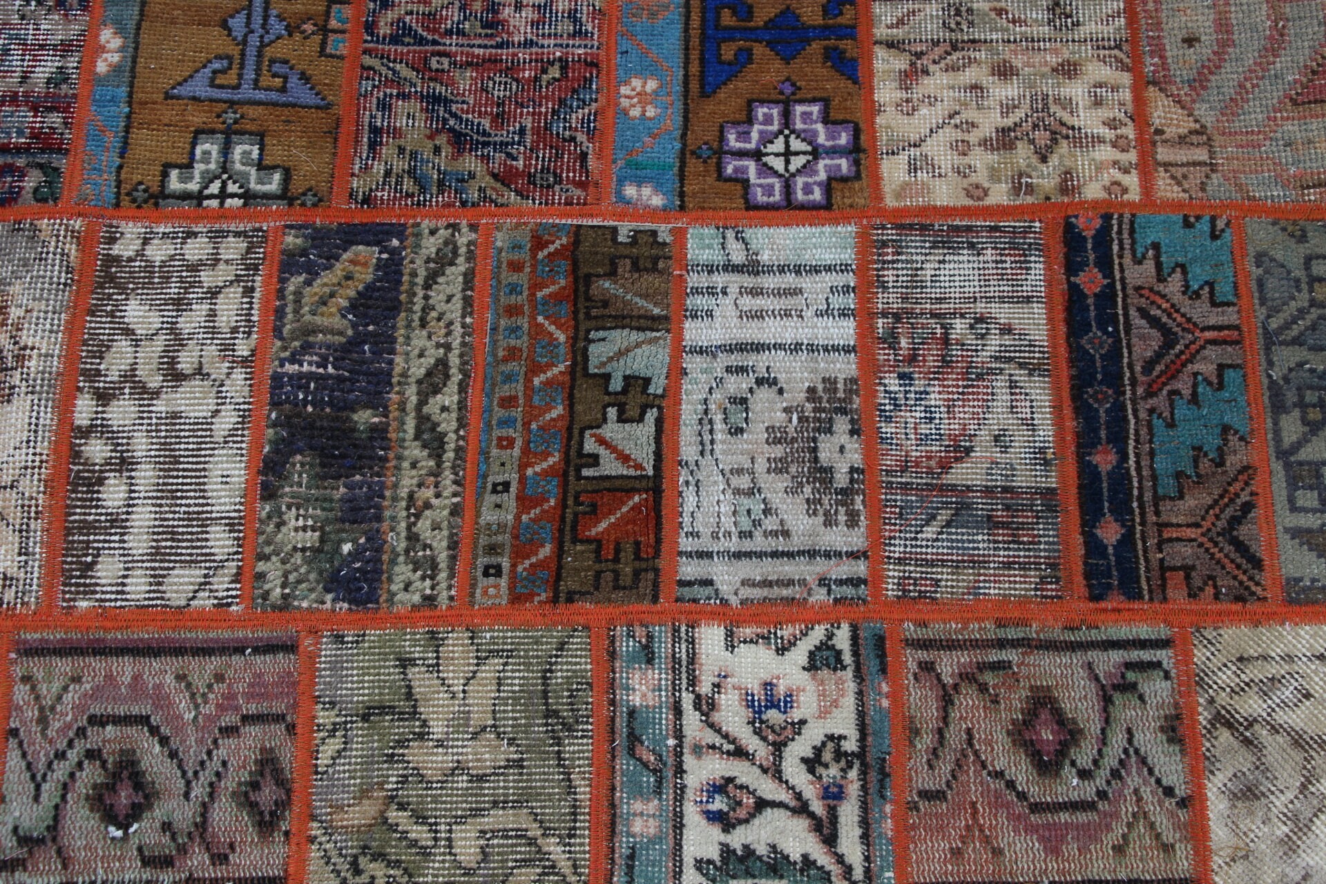 Vintage Halılar, Merdiven Halısı, 2,3x5,9 ft Koşucu Halıları, Yün Halıları, Oryantal Halılar, Koşucu Halıları, Boho Halısı, Turuncu Fas Halısı, Türk Halısı