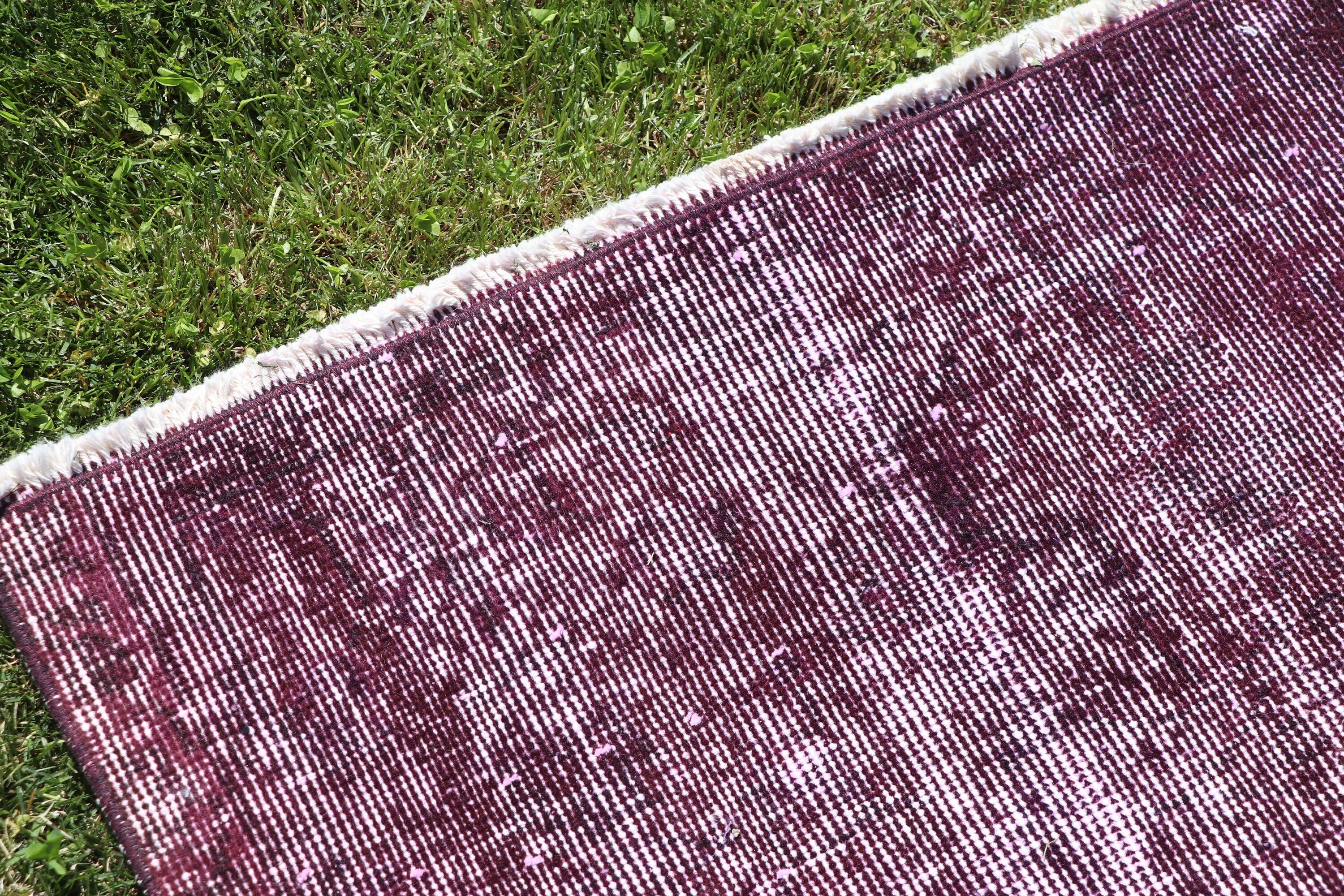 Vintage Rugs, Turkish Rug, Outdoor Rugs, Bedroom Rug, Cool Rug, Purple  2.8x6.3 ft Accent Rugs, Decorative Rugs