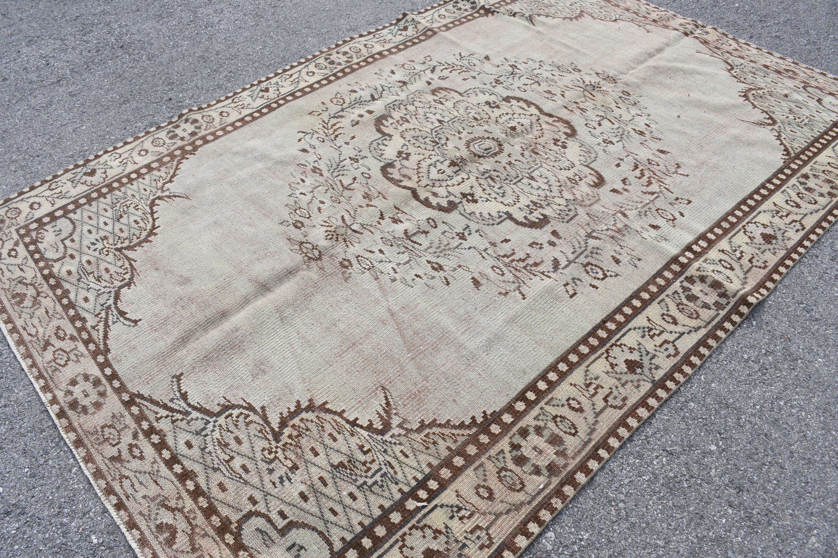 Yemek Odası Halısı, Salon Halıları, El Yapımı Halılar, Yeşil Antika Halılar, Vintage Halılar, 5.8x9.1 ft Büyük Halılar, Yatak Odası Halısı, Türk Halısı, Fas Halısı