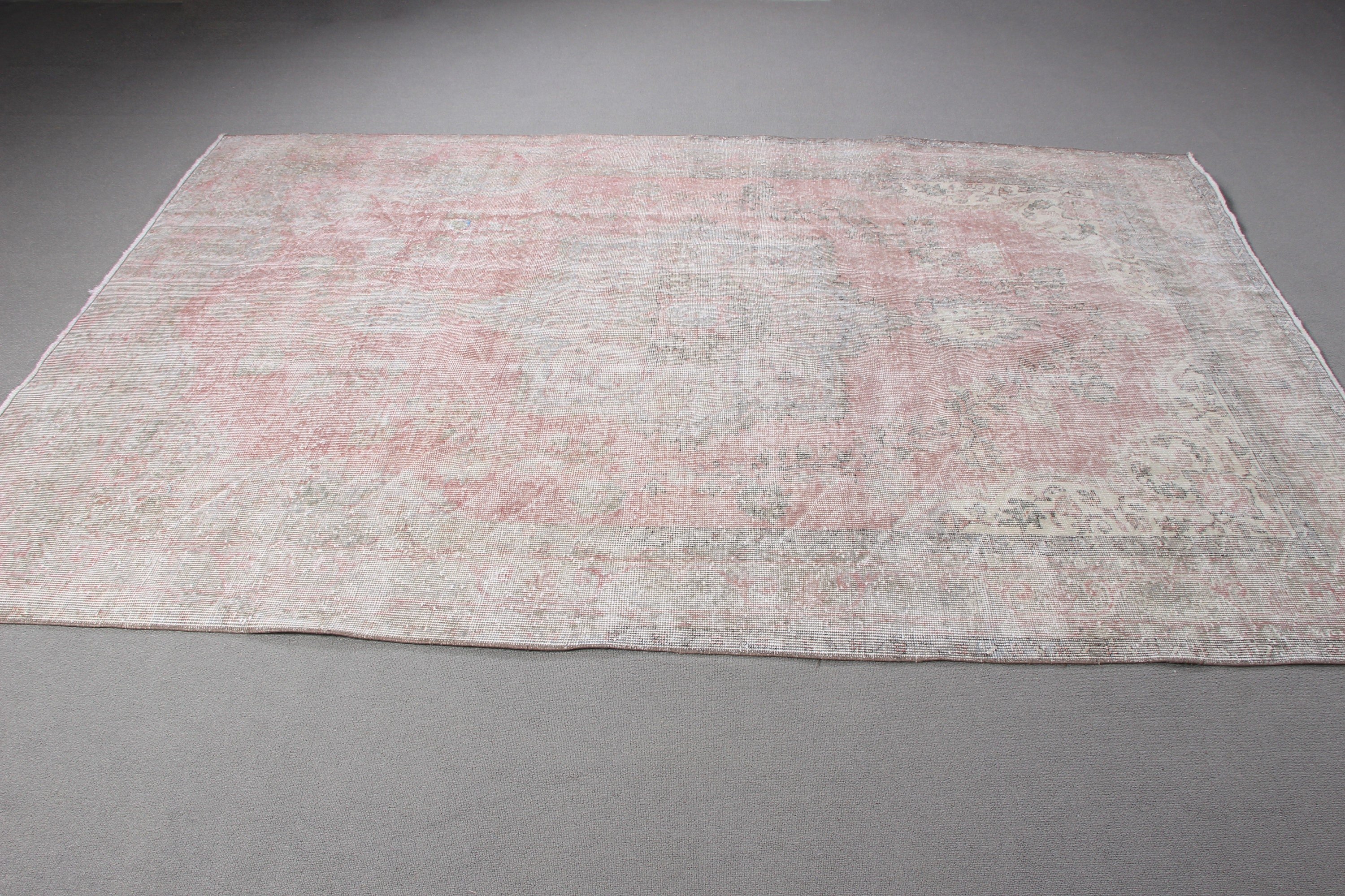 Salon Rug, 6x9 ft Large Rug, Flatweave Rugs, Turkish Rugs, Moroccan Rug, Pink Bedroom Rugs, Vintage Rug, Handwoven Rugs, Large Vintage Rugs