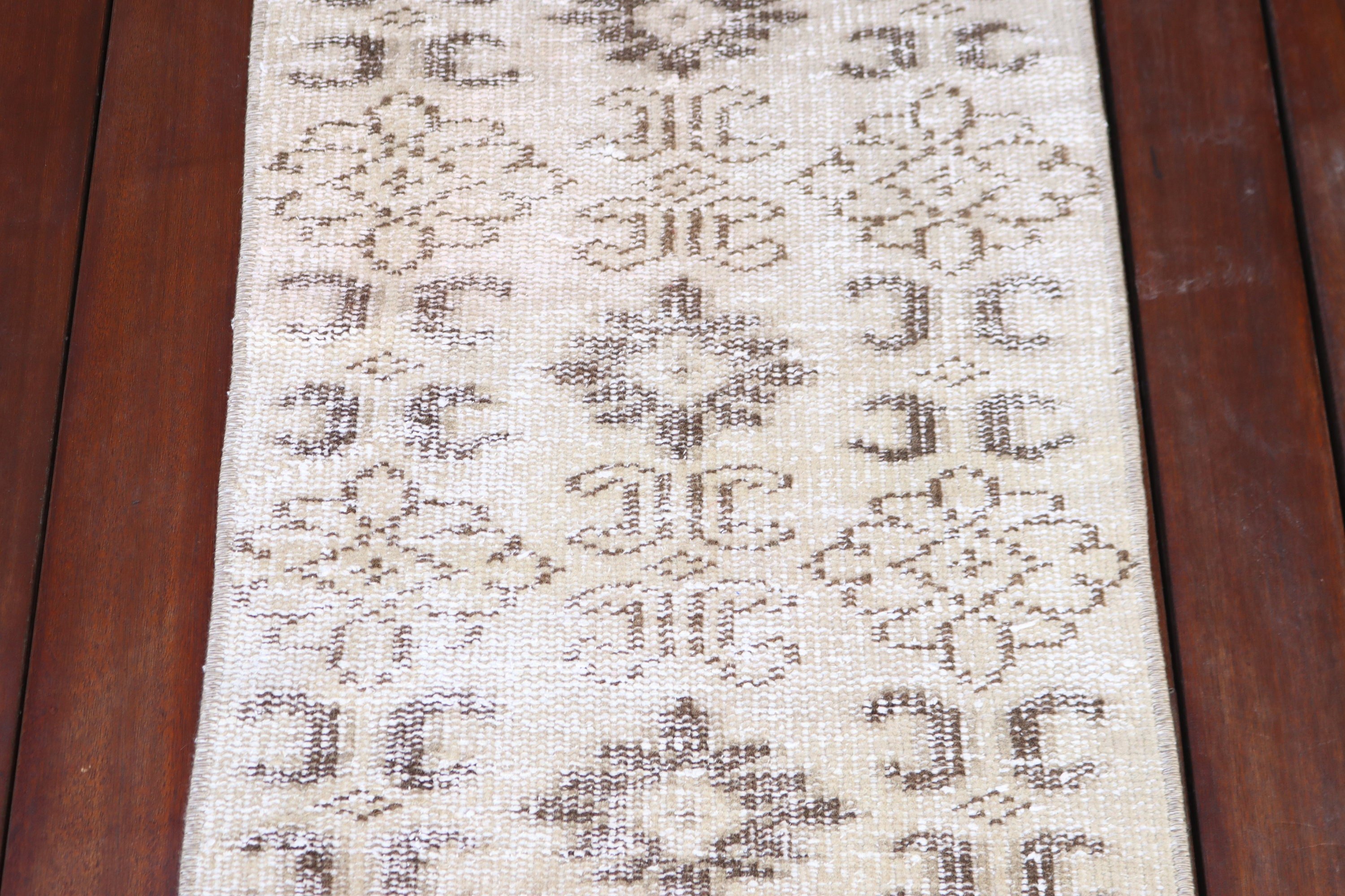 Vintage Rugs, Entry Rug, Luxury Rug, Beige Statement Rugs, Bath Rug, 1.5x3.6 ft Small Rugs, Turkish Rugs, Cool Rugs, Rugs for Bedroom