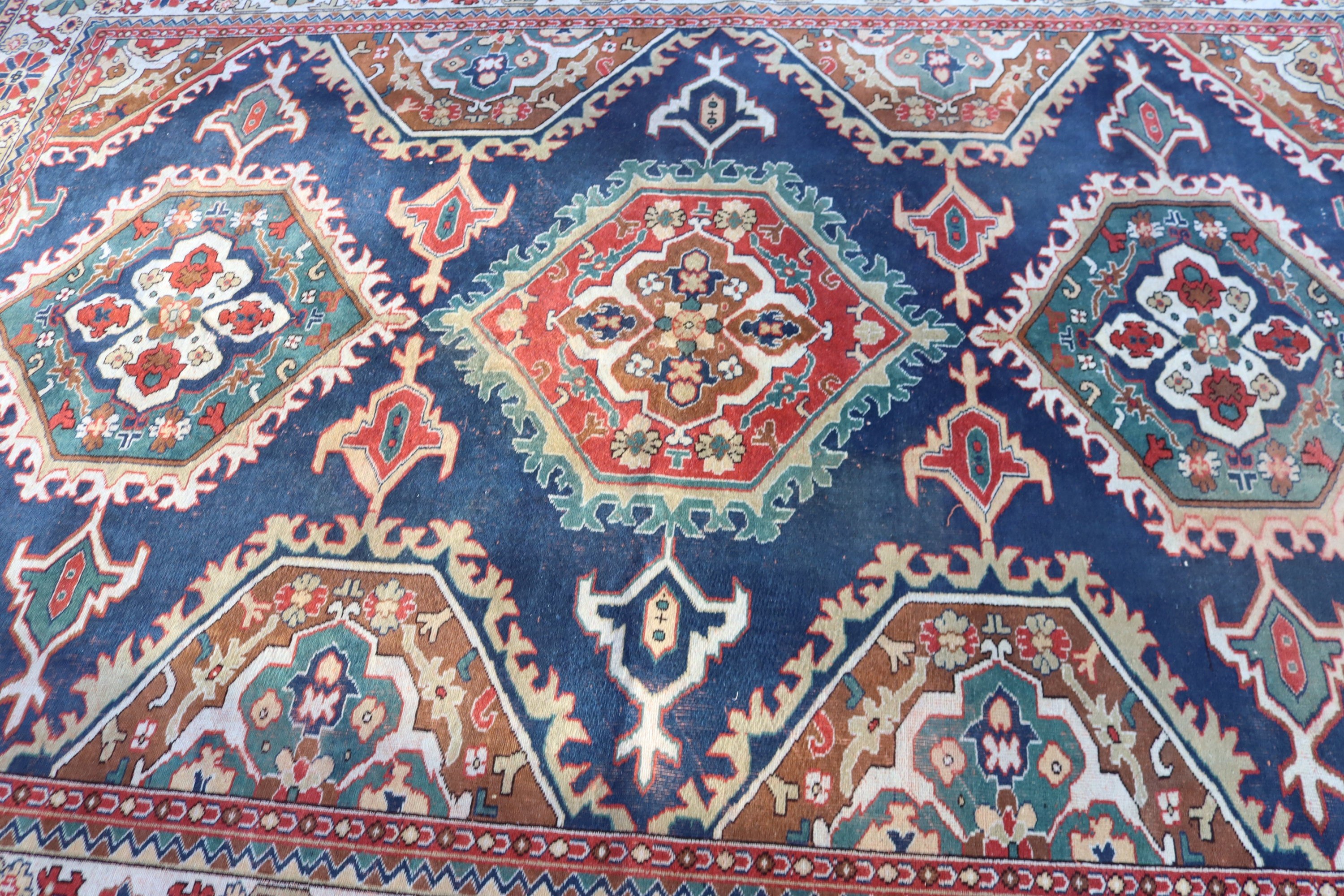 Havalı Halılar, Boho Halılar, Vintage Halı, Yemek Odası Halısı, Türk Halıları, Oturma Odası Halısı, 6,5x9 ft Büyük Halı, Mavi Anadolu Halıları, Anadolu Halıları