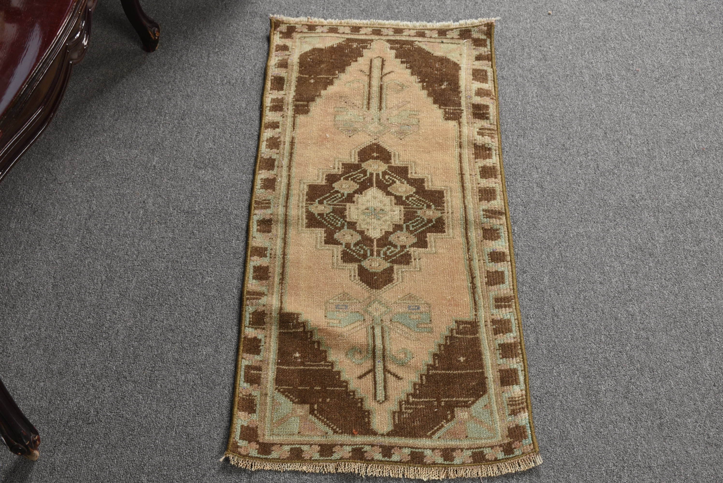 Bej Mutfak Halı, Banyo Halı, Giriş Halı, Duvar Halı, 42x90 cm Küçük Halı, Paspas Halı, Ev Halı, Araba paspası Halı, Türk Halı, Antik Halı