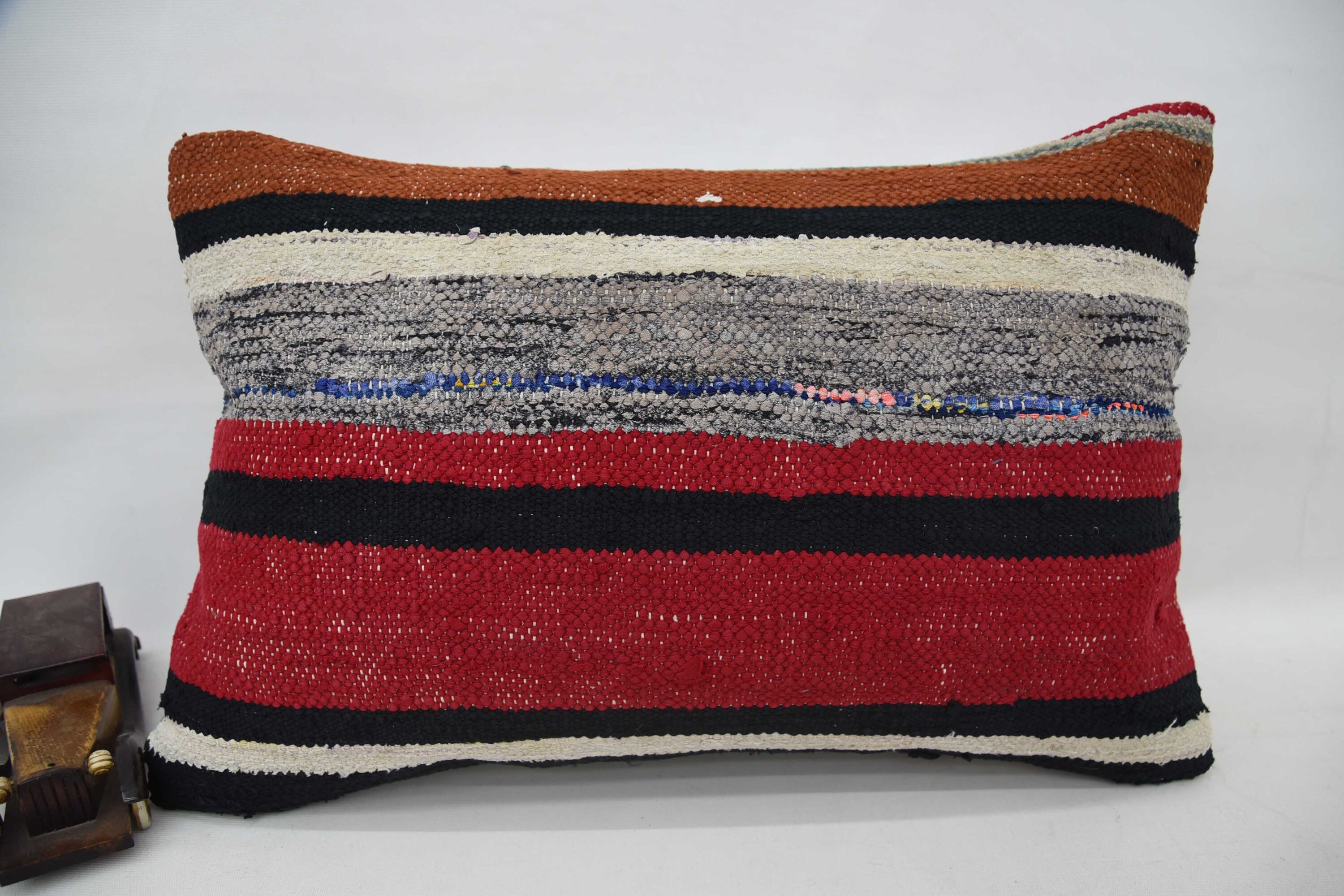 Vintage Pillow, 16"x24" Red Pillow Case, Decorative Throw Pillow Sham, Vintage Kilim Throw Pillow, Vintage Kilim Pillow, Chair Pillow Case