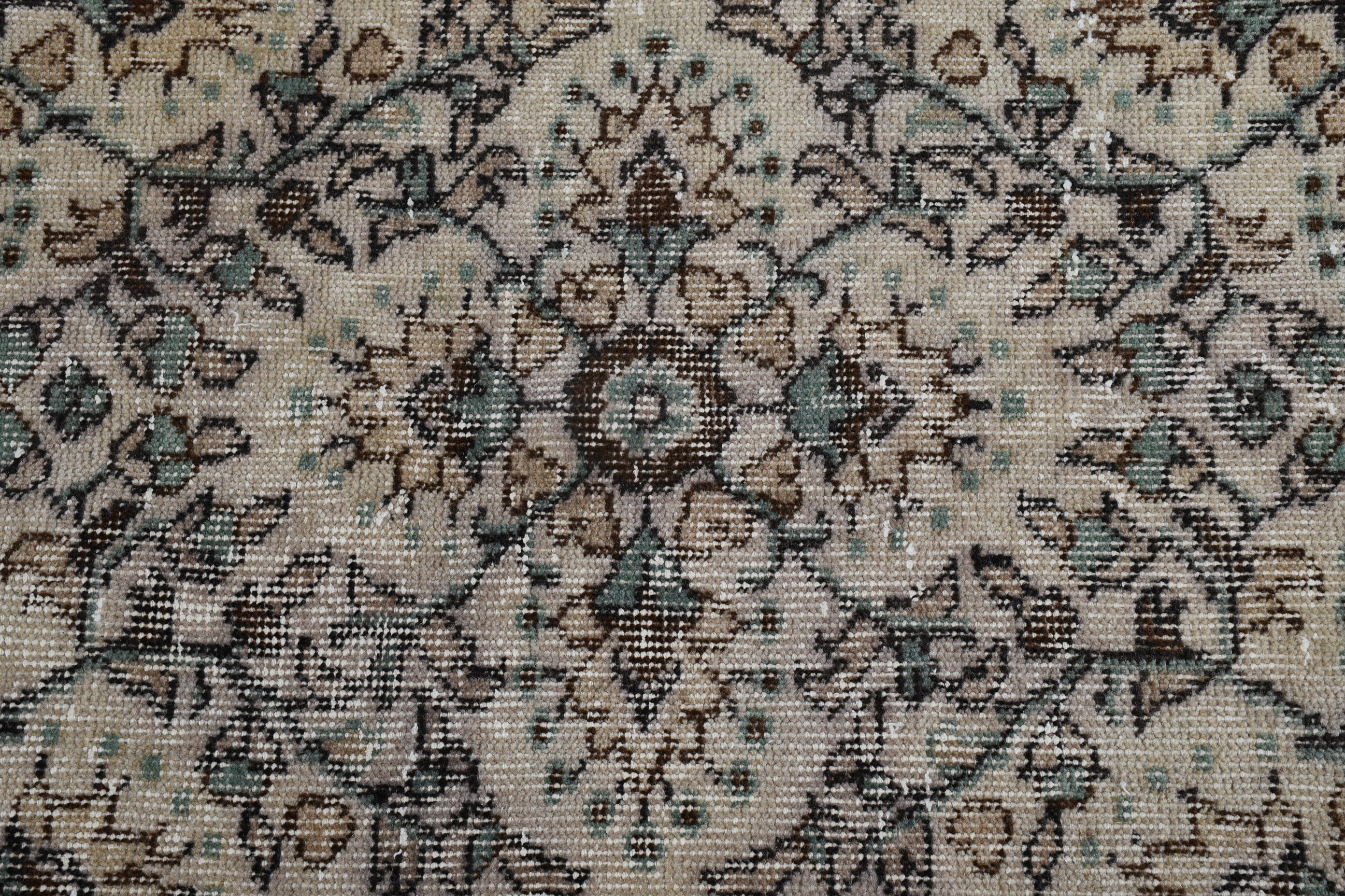 Yeşil Yün Halı, Vintage Halılar, Geometrik Halı, Türkiye Halısı, Türk Halıları, Fas Halısı, Yatak Odası Halıları, 6x9.4 ft Büyük Halı, Oturma Odası Halısı