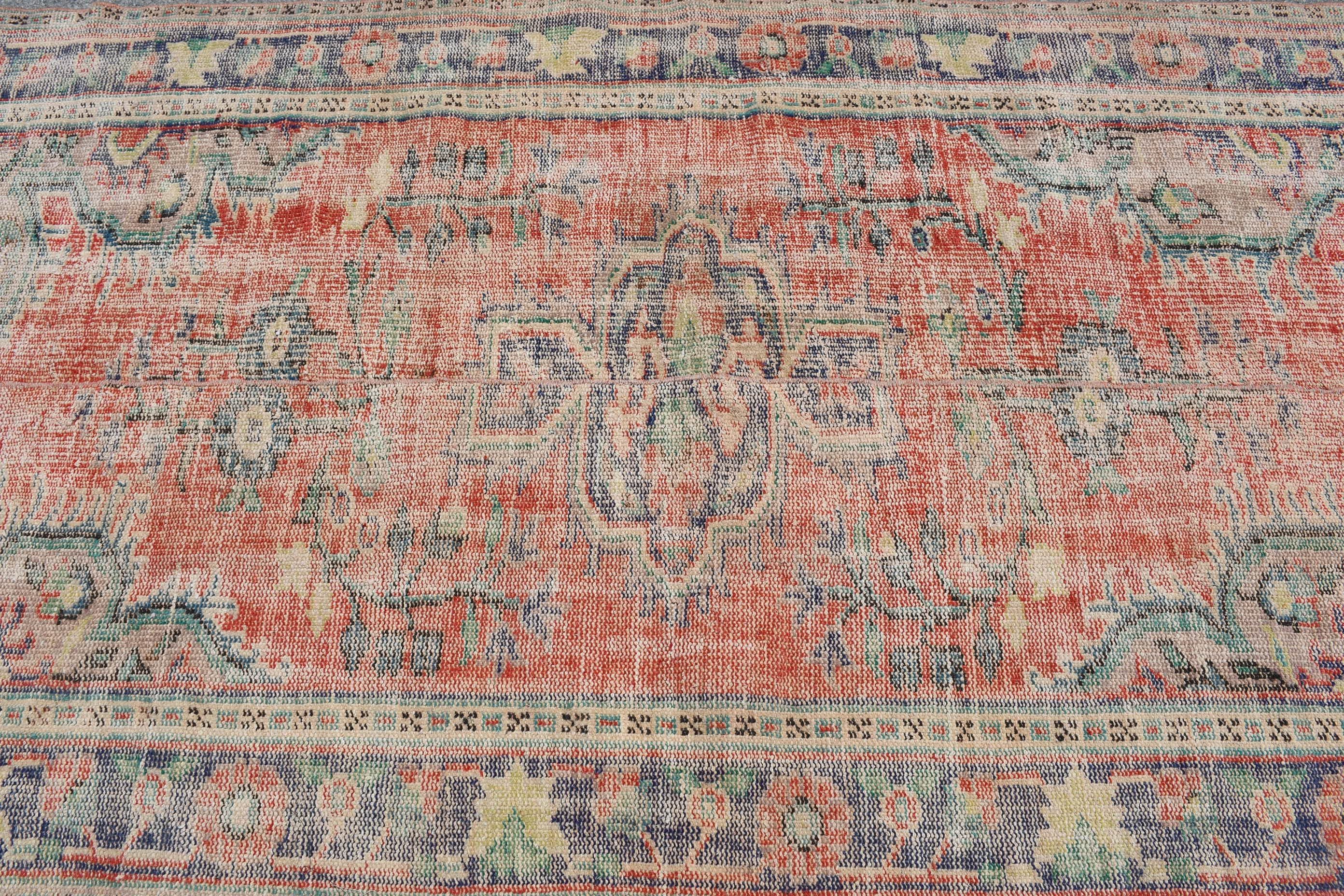 Salon Halısı, Havalı Halı, Ev Dekor Halısı, Vintage Dekor Halıları, Vintage Halı, 4.4x9.3 ft Büyük Halılar, Türk Halısı, Kırmızı Yatak Odası Halısı, Oturma Odası Halıları