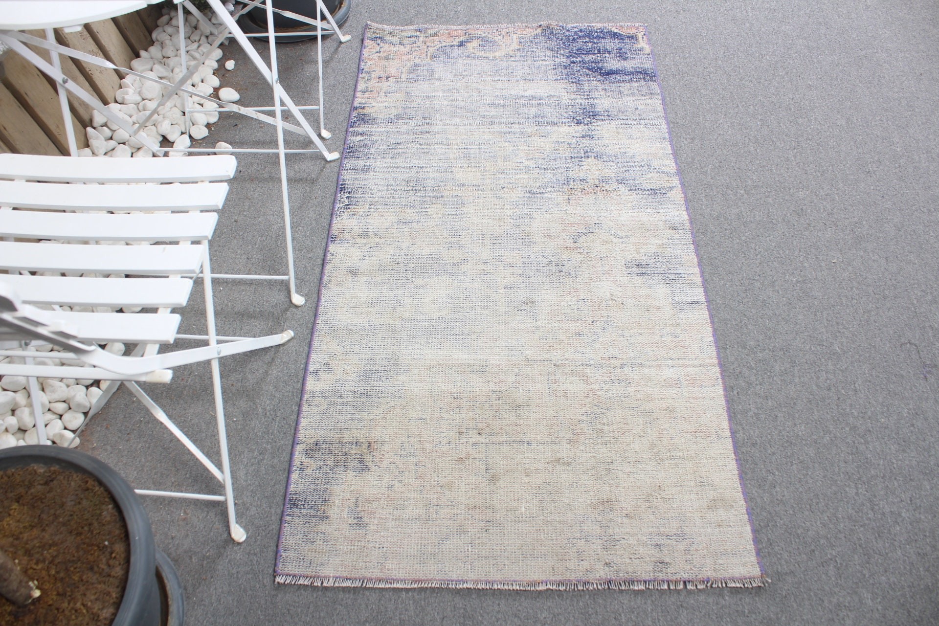 Oriental Rugs, Rugs for Nursery, Turkish Rug, Blue Oriental Rugs, Car Mat Rug, Bedroom Rugs, Vintage Rug, 2.6x5 ft Small Rug