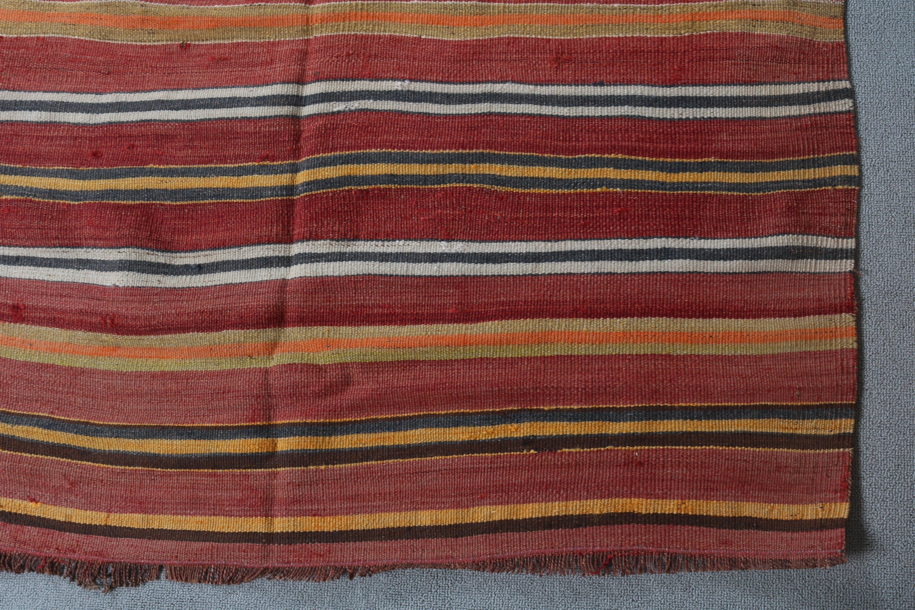 Türk Halısı, Çocuk Halıları, Yer Halıları, Kilim, Oryantal Halı, 3,4x7,1 ft Alan Halıları, Kırmızı Soğuk Halılar, El Dokuma Halı, Vintage Halı