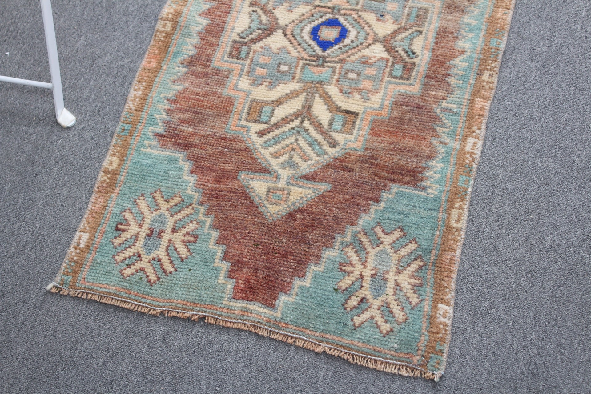 Rugs for Bedroom, Oushak Rug, Vintage Rug, Door Mat Rugs, Entry Rugs, Turkish Rug, Green Cool Rugs, 1.7x3.1 ft Small Rug