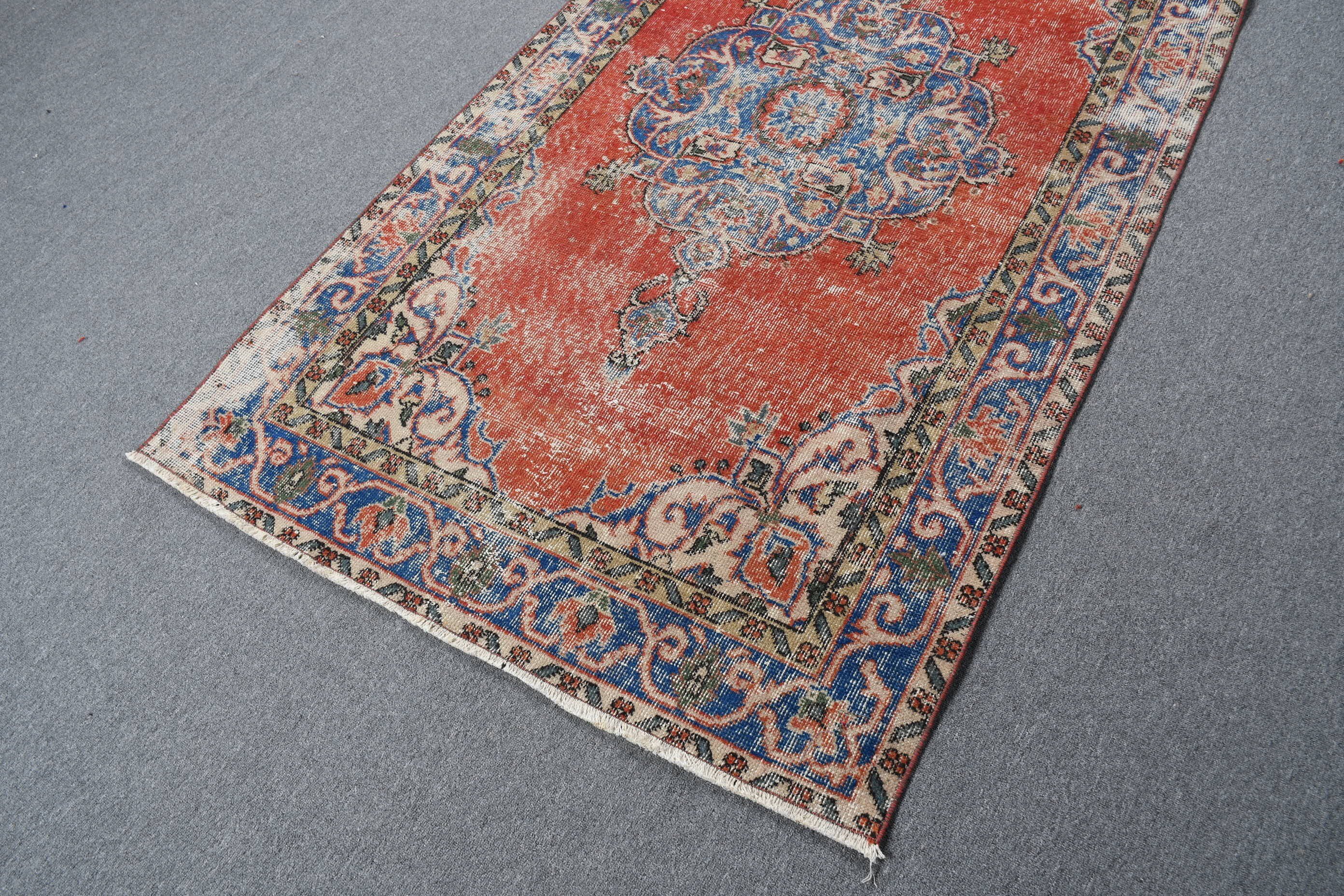 3.8x6.8 ft Area Rug, Turkish Rug, Decorative Rug, Antique Rug, Red Home Decor Rugs, Indoor Rug, Vintage Rug, Dining Room Rug, Bedroom Rug