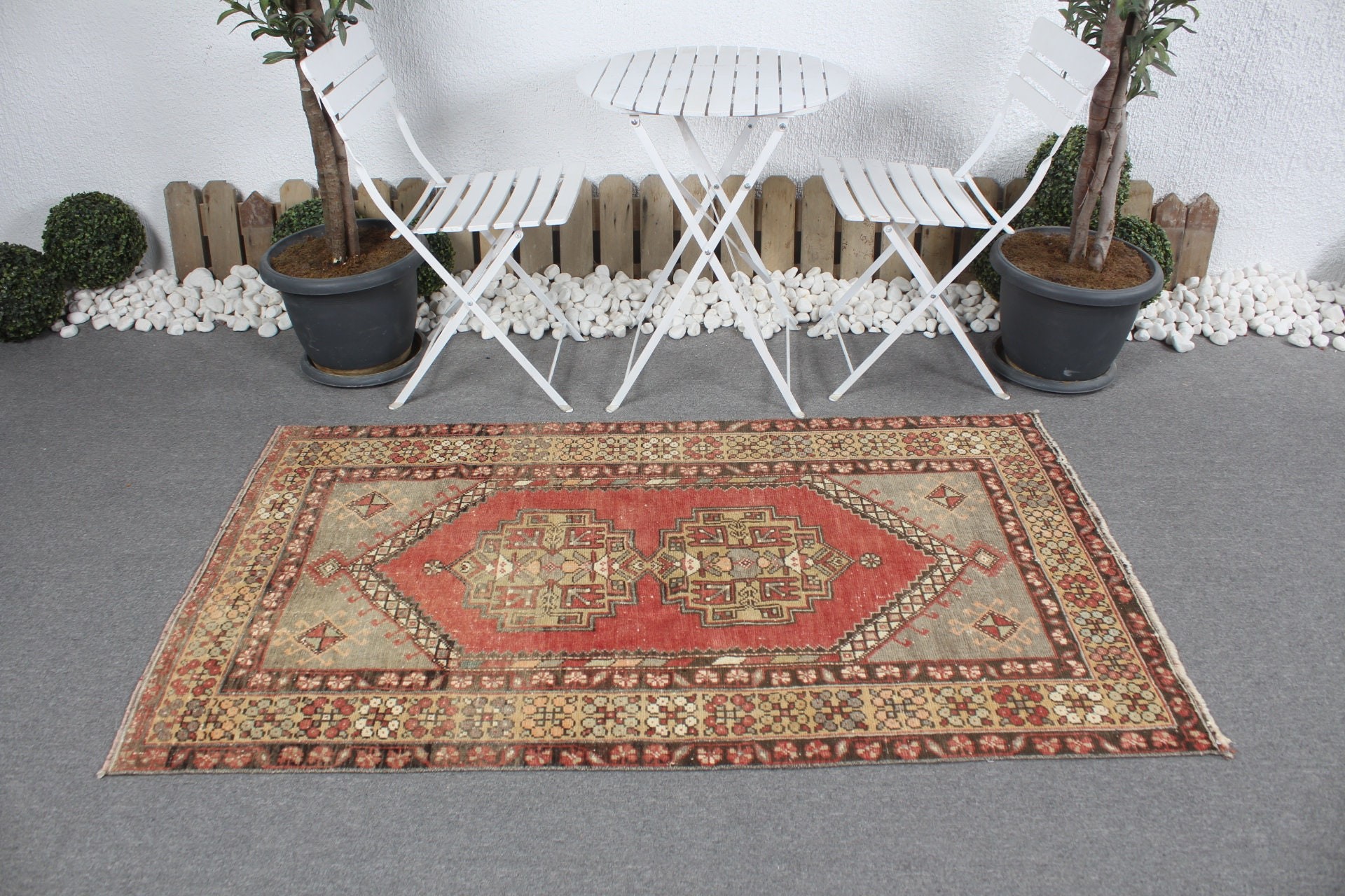 Vintage Rug, 3.3x5.8 ft Accent Rug, Turkish Rugs, Rugs for Nursery, Entry Rug, Red Cool Rug, Nursery Rugs, Oriental Rug, Moroccan Rug