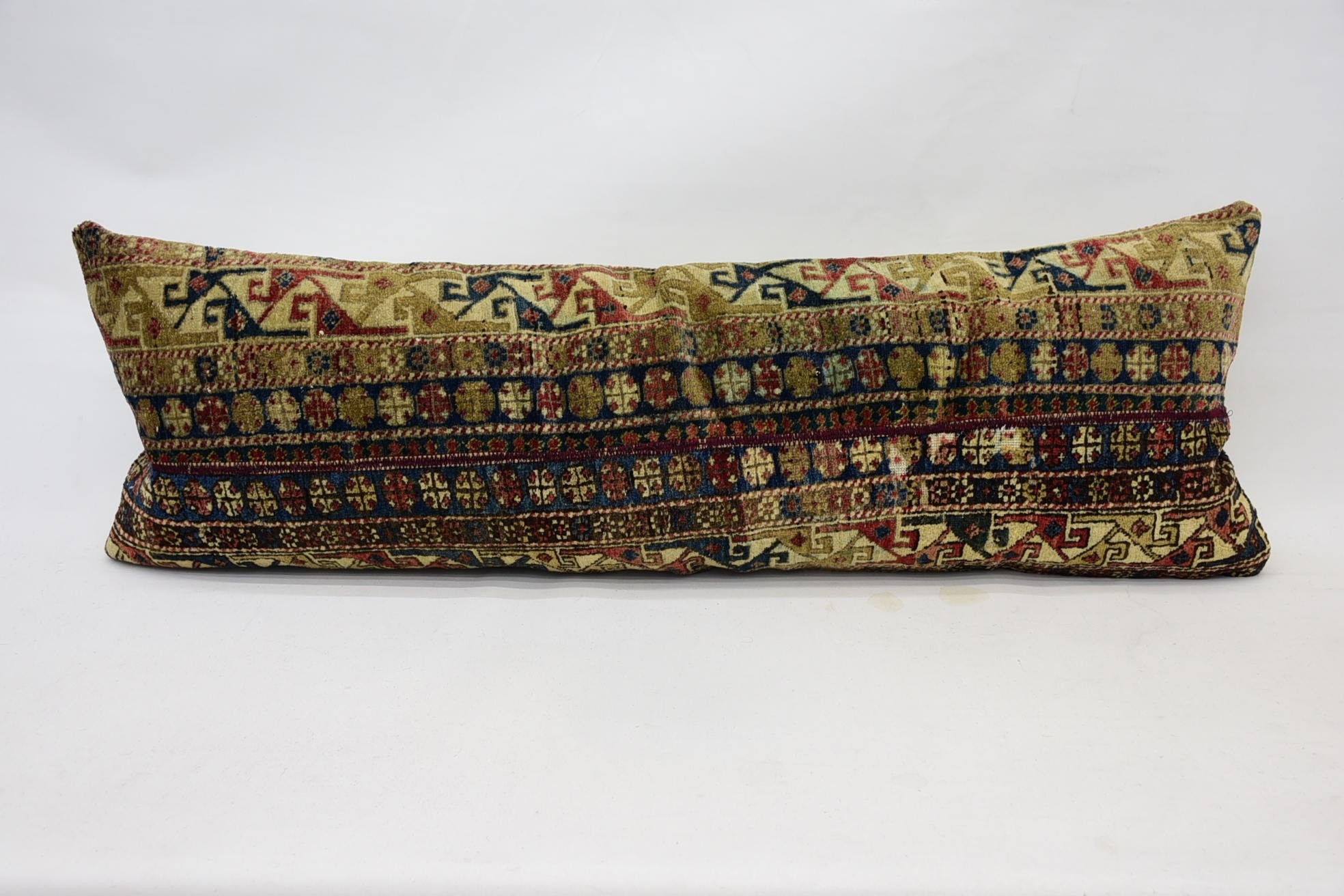 16"x48" Bej Yastık Kılıfı, Lüks Yastık Kılıfı, Kilim Yastık Kılıfı, İç Tasarım Yastık, Örme Yastık Sham, Boho Yastık Sham Kılıfı