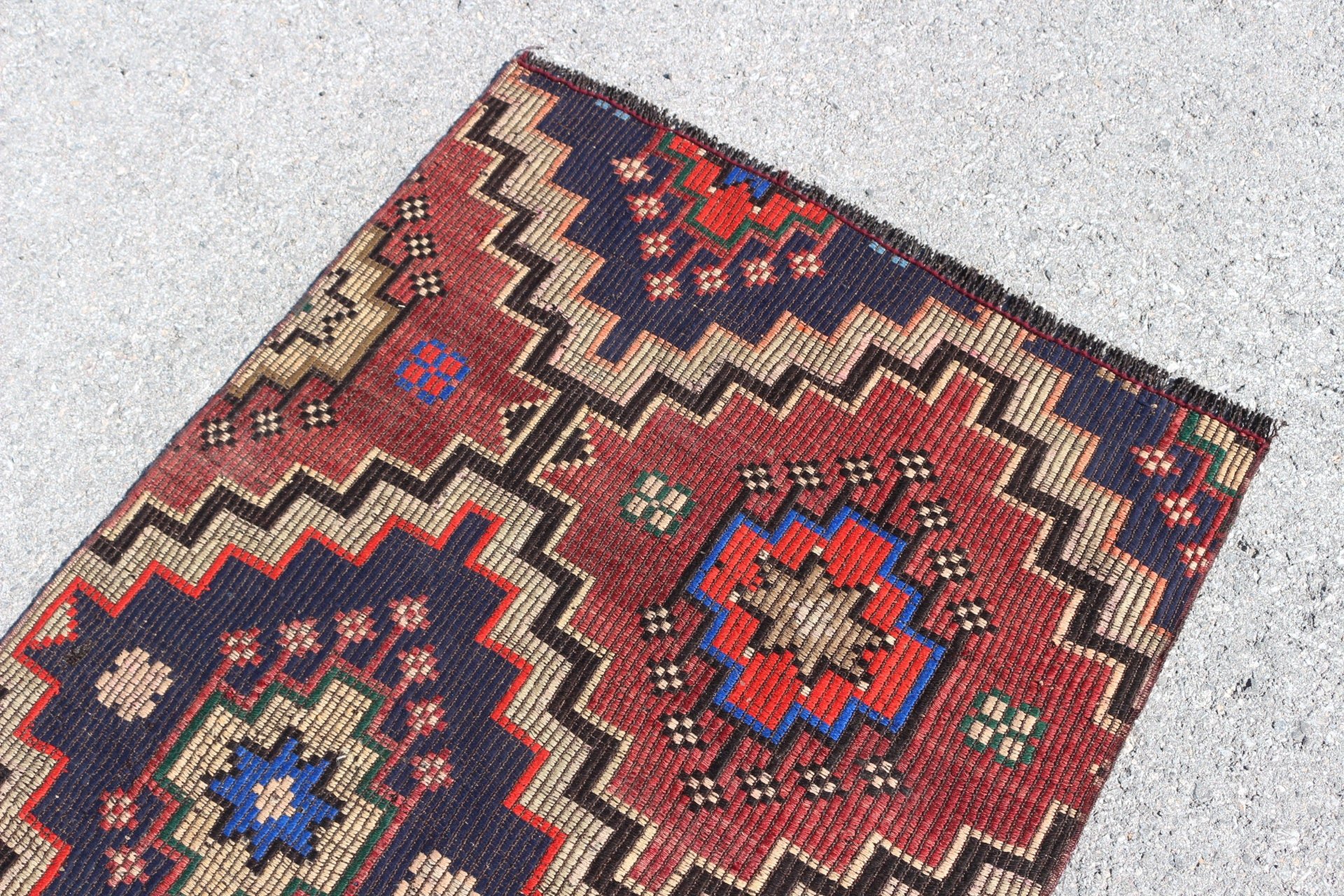 Anadolu Halısı, Kilim, Organik Halılar, Kırmızı 3x4.9 ft Küçük Halı, Yer Halısı, Vintage Halılar, Çocuk Halısı, Türk Halıları, Yatak Odası Halısı