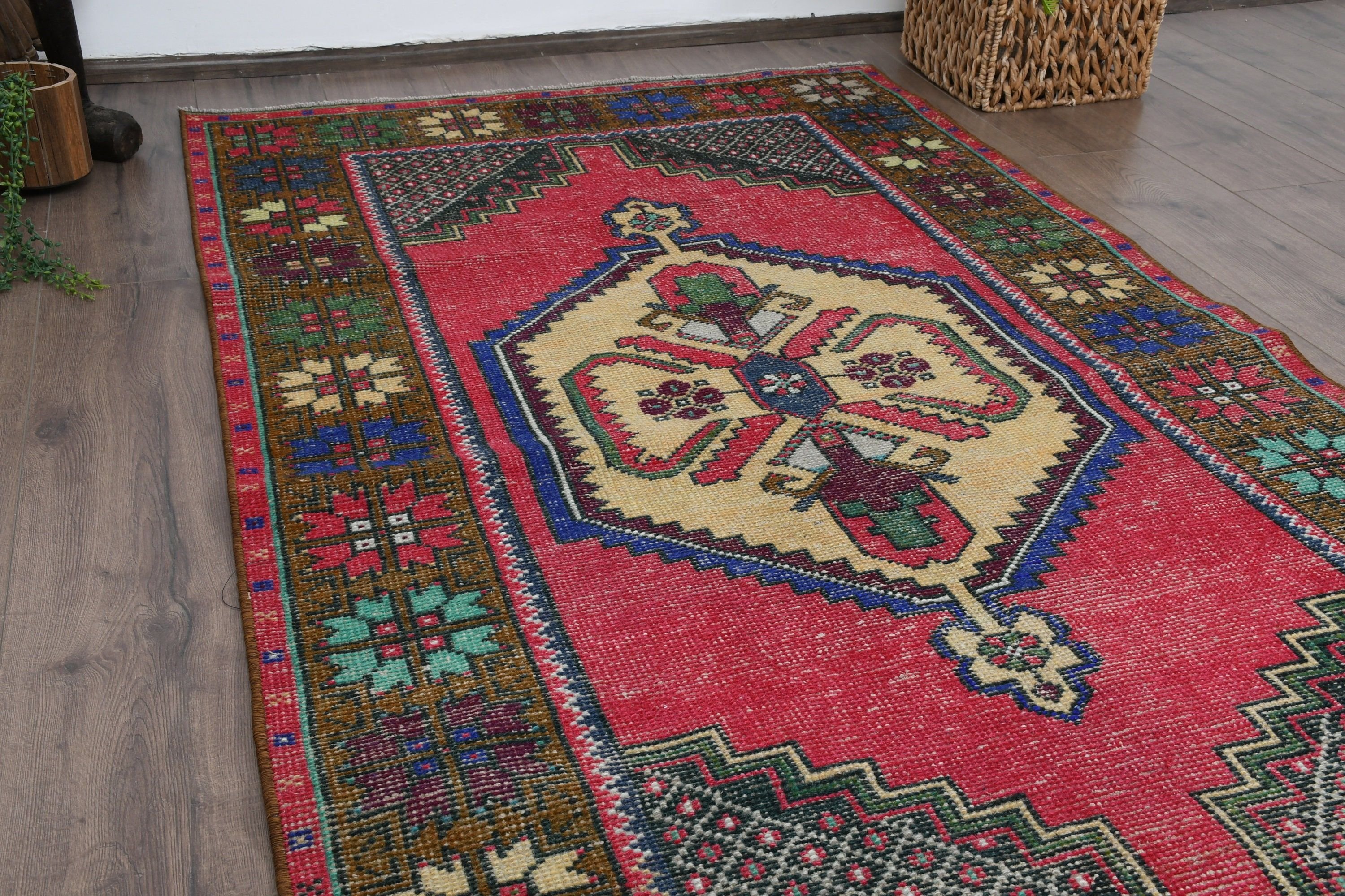 Nursery Rugs, Kitchen Rugs, Vintage Rug, Turkish Rugs, Oriental Rug, Art Rug, Brown Anatolian Rugs, 3.7x6.6 ft Area Rugs, Rugs for Nursery