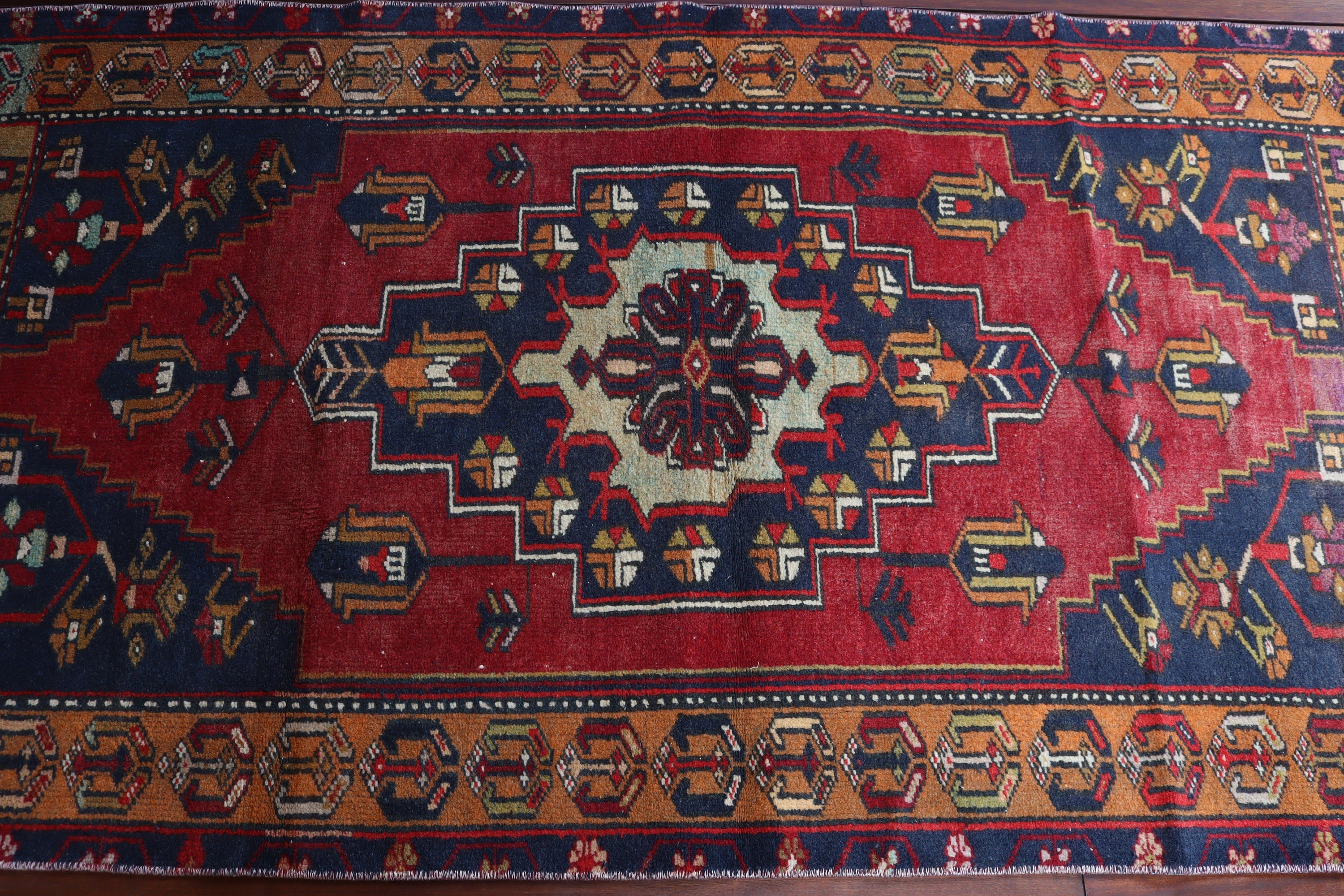 Boho Accent Halıları, Türk Halısı, 3,3x6,5 ft Accent Halıları, Kırmızı Mutfak Halısı, Vintage Halılar, Giriş Halısı, Anadolu Halısı, Sanatsal Halılar, Mutfak Halısı