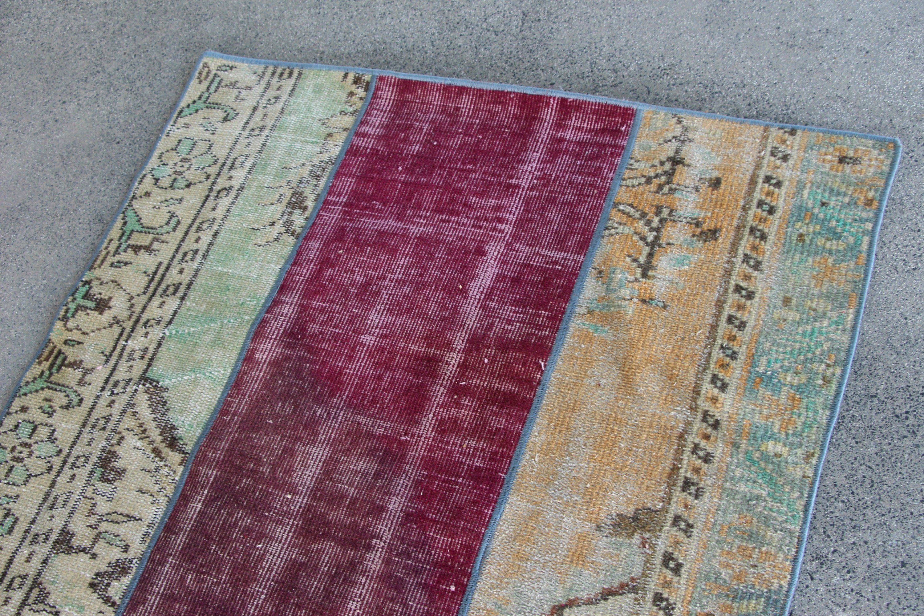 Vintage Rug, Turkish Rug, Bedroom Rugs, Bath Rug, Door Mat Rug, Purple  3.3x3.7 ft Small Rug, Flatweave Rug, Oriental Rugs