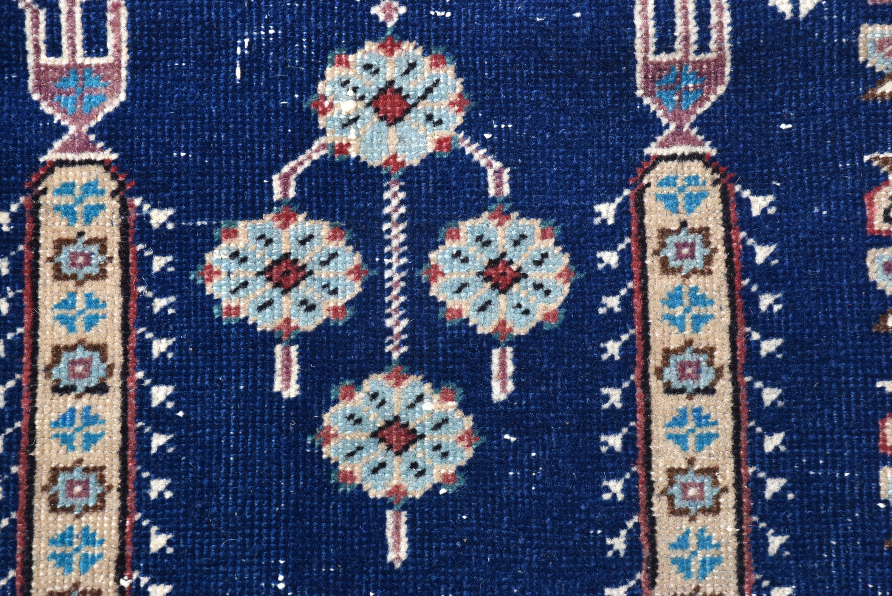 2.8x4.3 ft Small Rug, Ethnic Rugs, Vintage Rug, Rugs for Door Mat, Flatweave Rugs, Turkish Rugs, Neutral Rugs, Blue Kitchen Rug, Bath Rugs