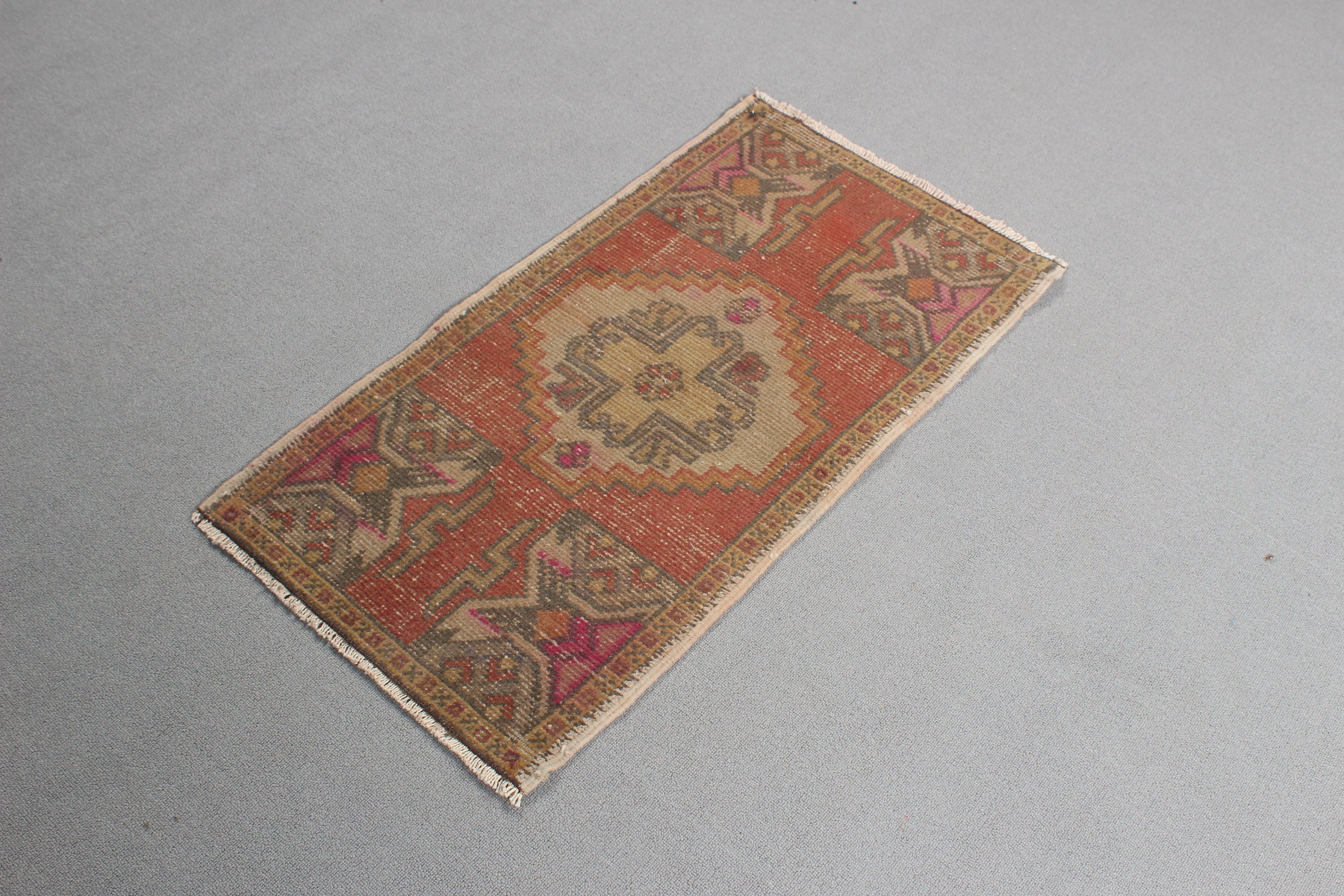 Vintage Rug, Red Cool Rug, Moroccan Rugs, Bedroom Rug, Kitchen Rugs, Anatolian Rug, Rugs for Entry, Turkish Rug, 1.7x3.2 ft Small Rug