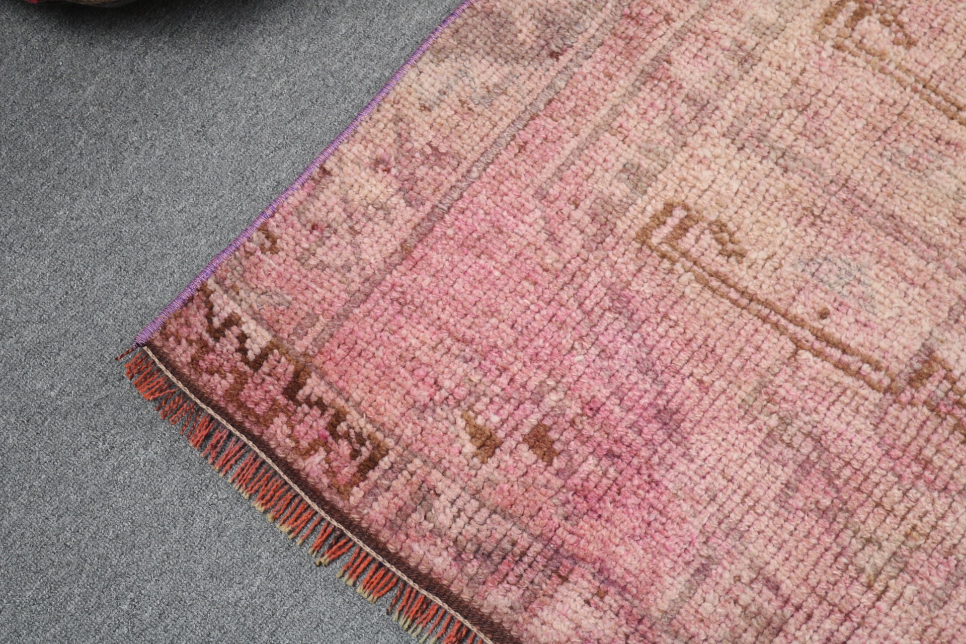 Hallway Rug, Oushak Rugs, Vintage Runner Rug, Vintage Rugs, Turkish Rug, Modern Rug, Tribal Rugs, 3.3x10.7 ft Runner Rugs, Pink Cool Rug